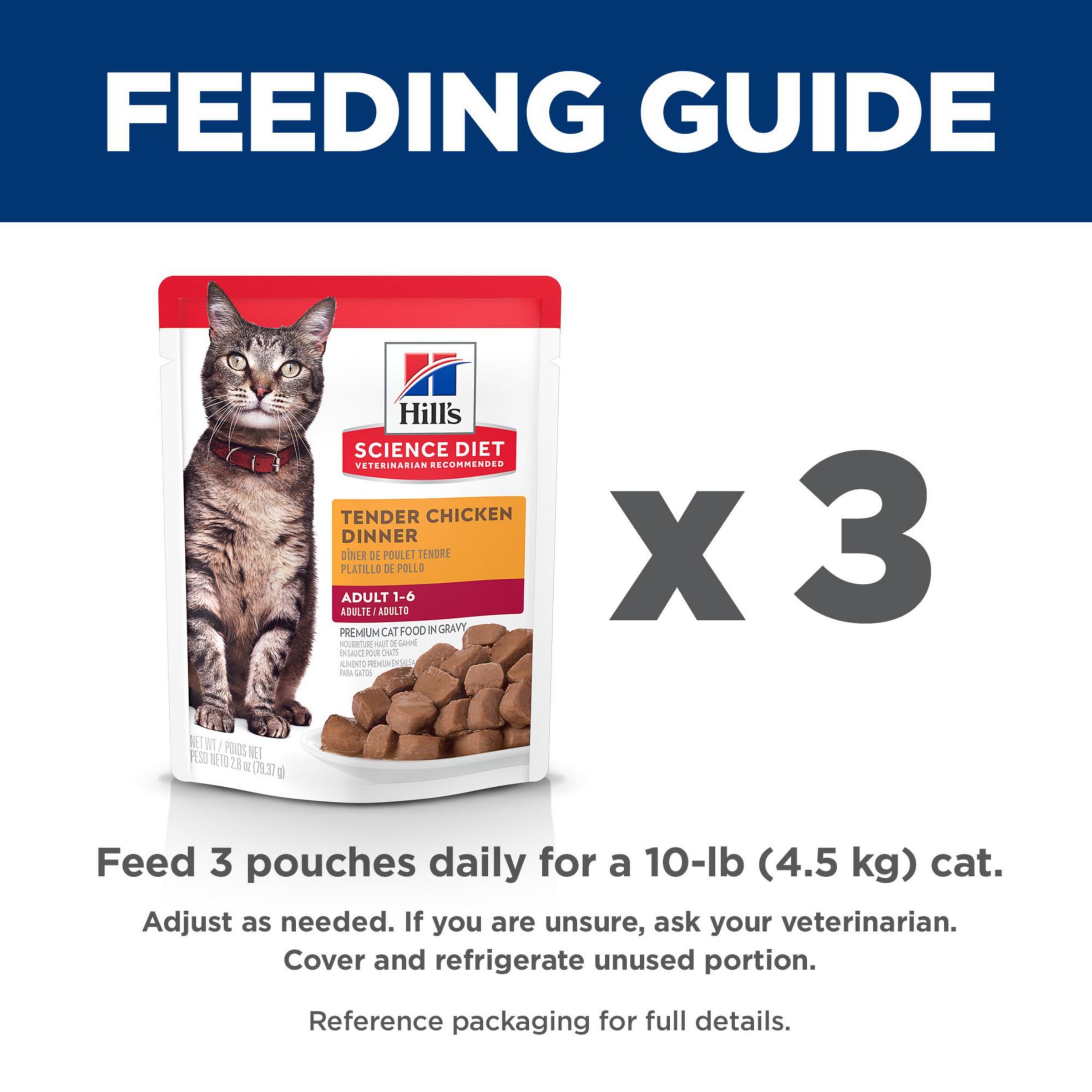 Hills Science Diet Adult 1-6, Adult 1-6 Premium Nutrition, Wet Cat Food, Chicken Stew, 2.8 oz Pouch, Case of 24