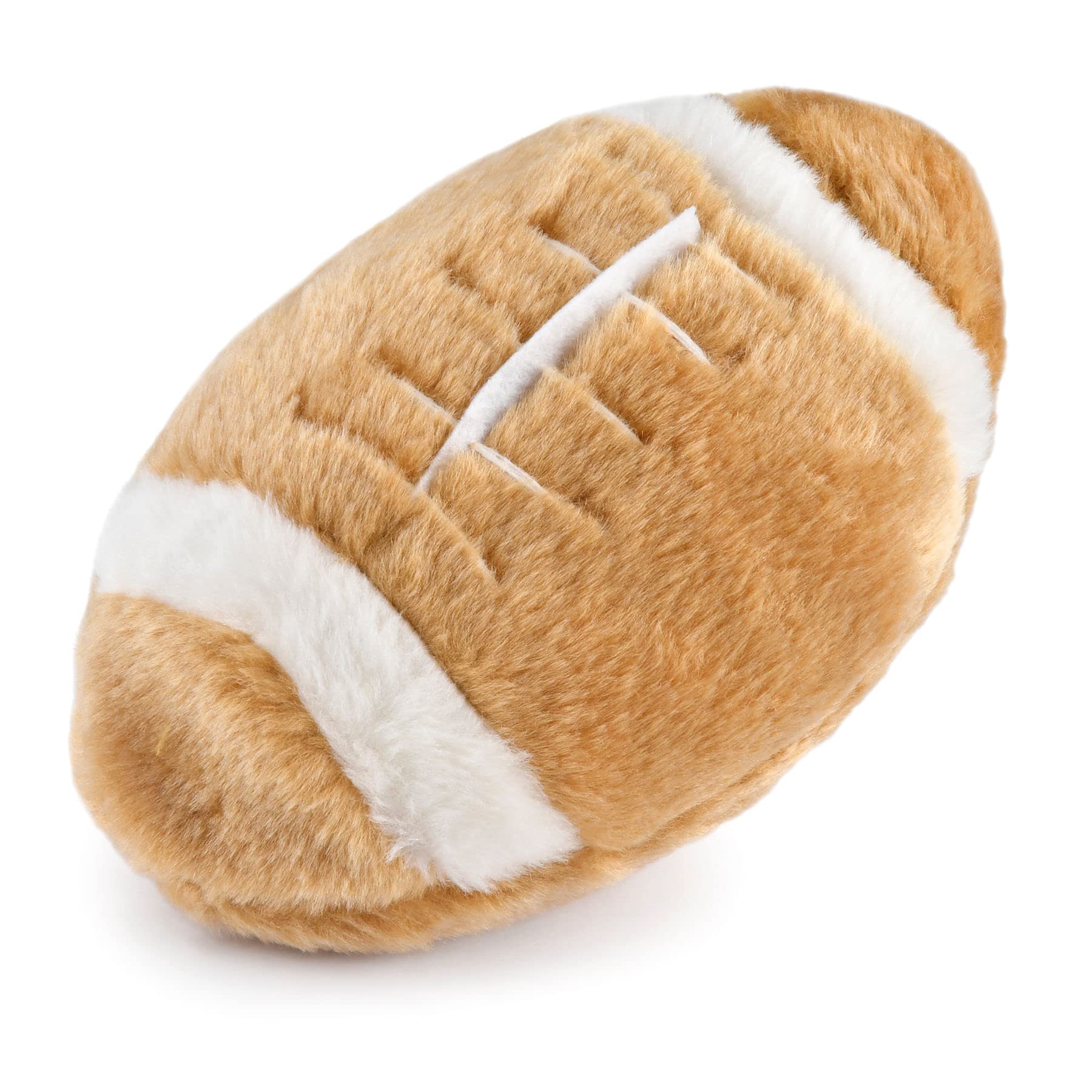 Jeffers Pet Plush Dog Toy With Squeaker, Sports Football 8'' - Soft Crinkle Fabric, Safe & Durable, Healthy Fun For Small & Medi