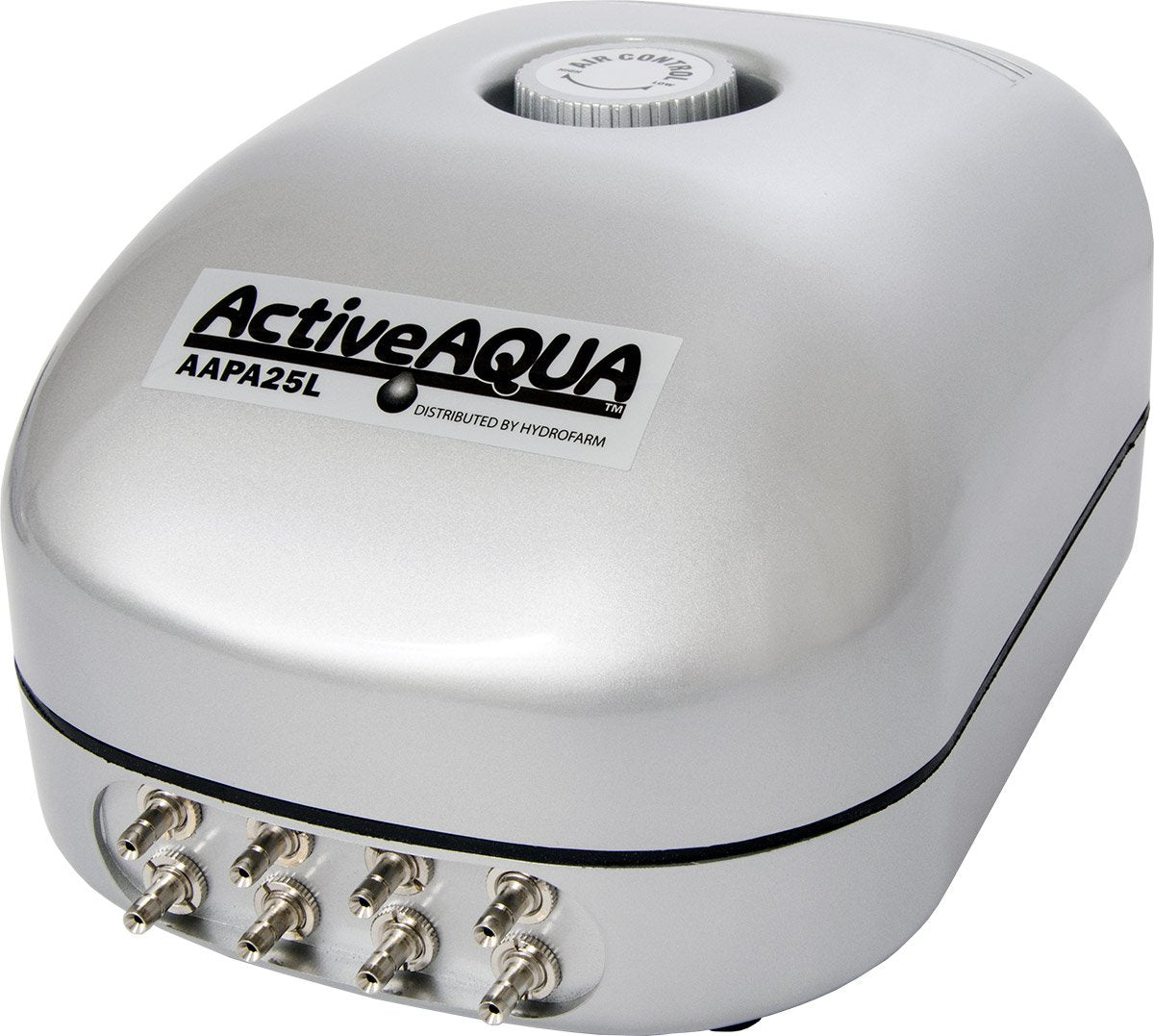 Hydrofarm Aapa25L Active Aqua Air Pump, 8 Outlets, 12W, 25 L/Min, 25L, White