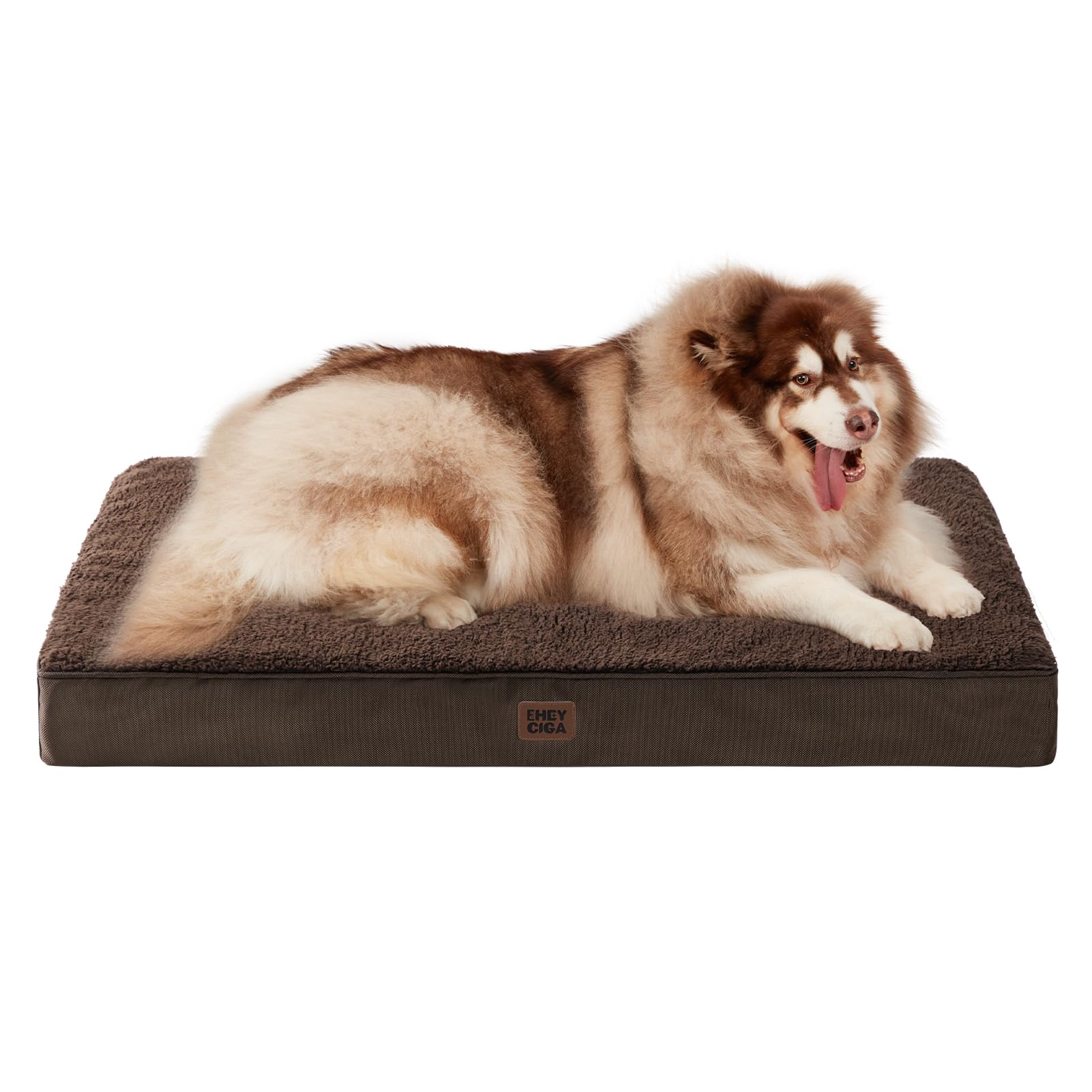 Eheyciga Orthopedic Xxl Dog Beds For Jumbo Dogs With Removable Washable Cover For Crate, Brown, 47X29