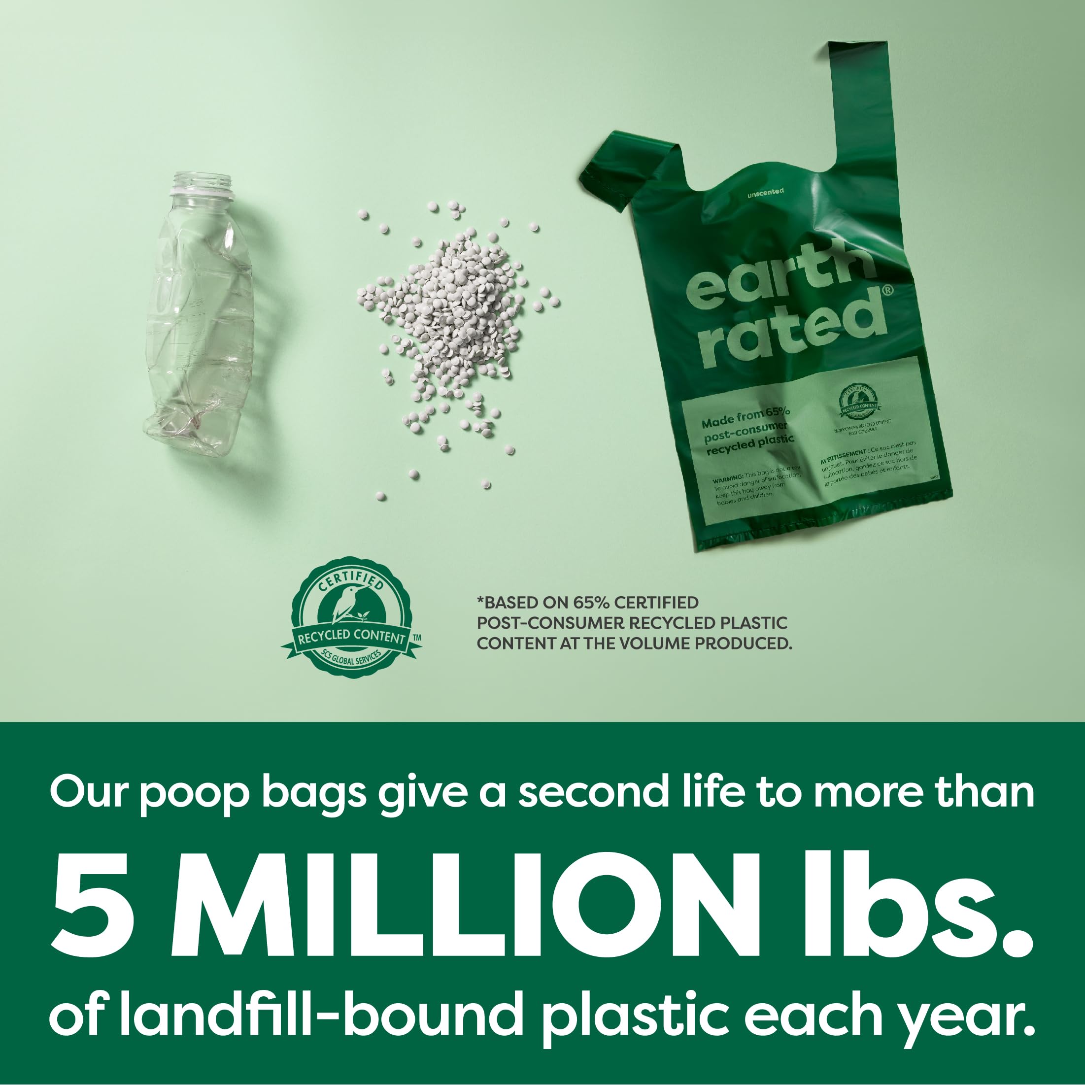 Earth Rated Dog Poop Bags With Handles, Extra Wide, Easy Tie And Guaranteed Leakproof, Lavender Scented, 120 Handle Bags