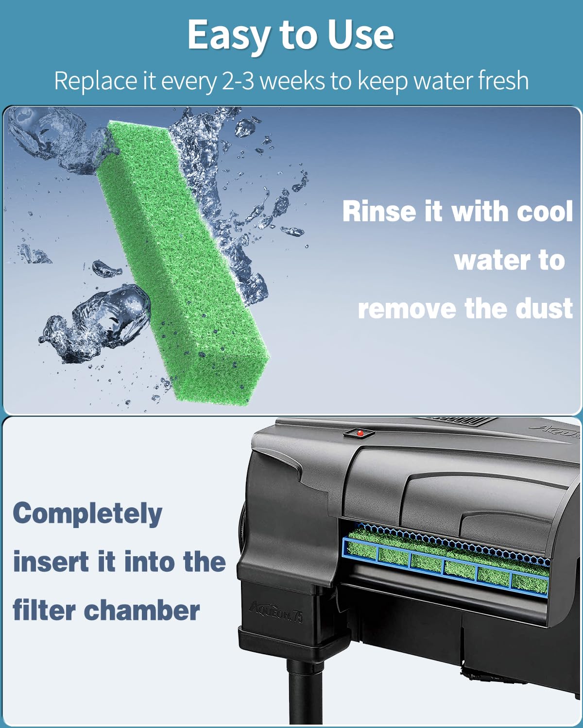 Pawfly 6 Count Phosphate Removal Filter Pads For Quietflow Led Pro Aquarium Power Filter Model 20 And 75 Mini Fish Tank Phosphat