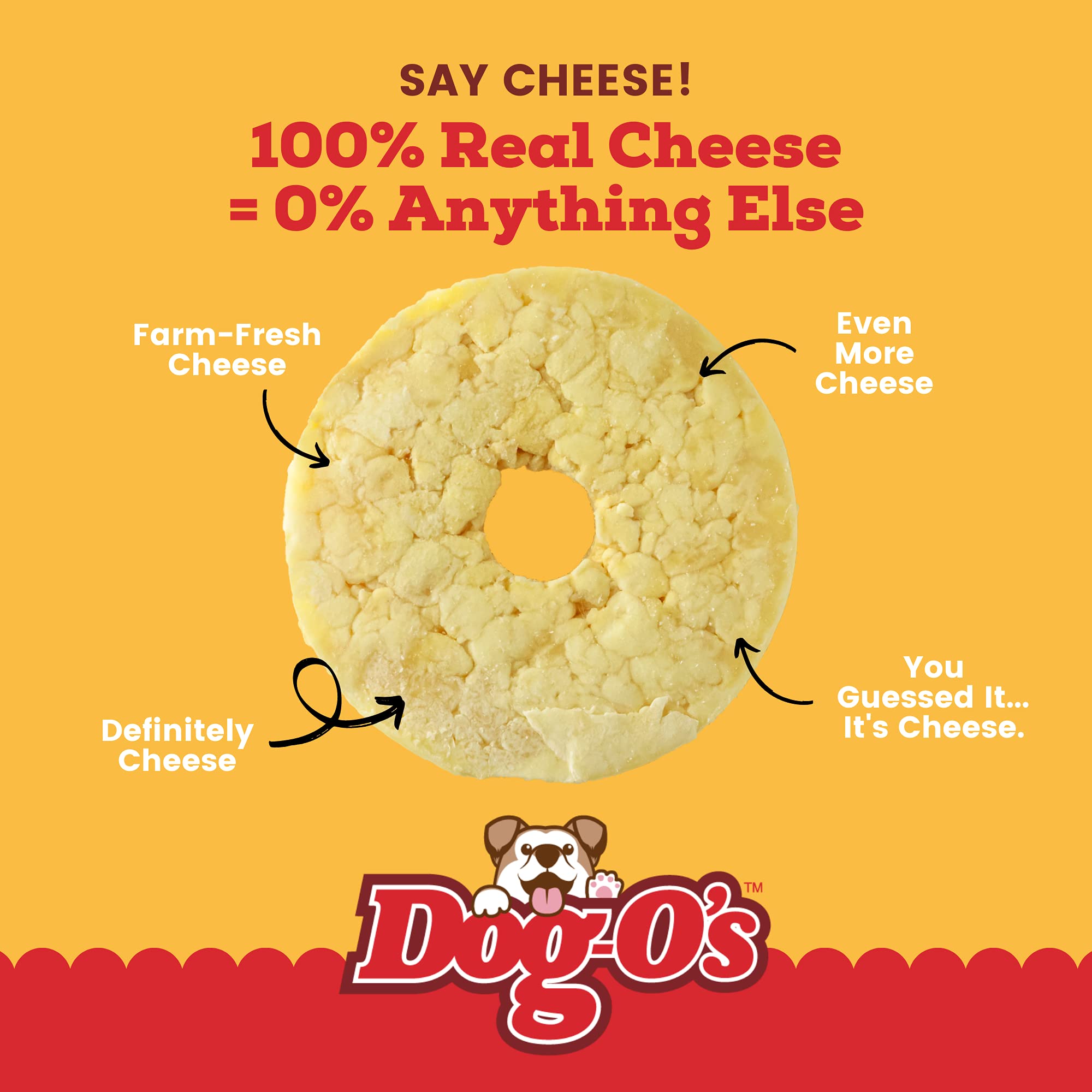 Marcoot Dog-Os Cheesy Chompers, All-Natural, Made in The USA, Grain Free, Real Cheese Treats for Medium & Large Dogs (Pack of 2