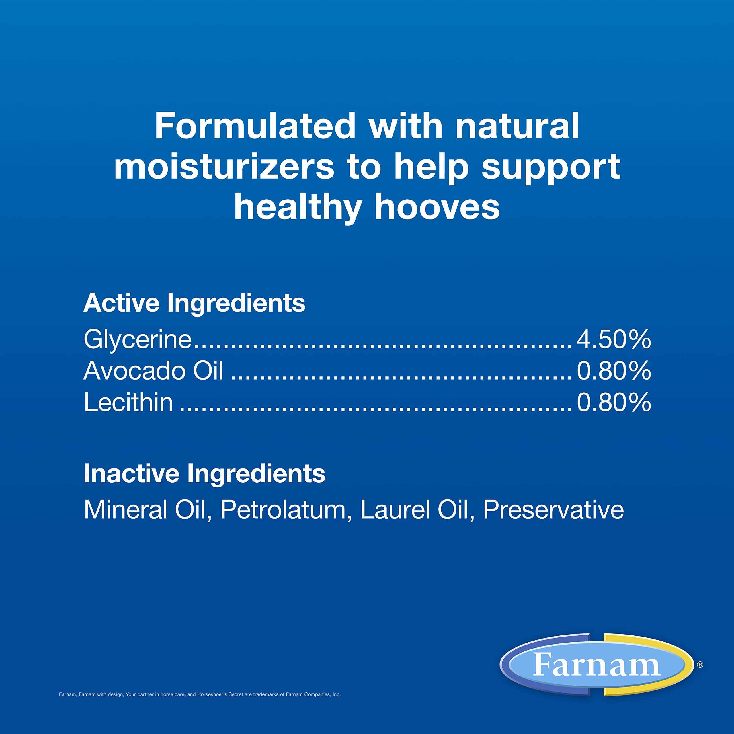 Farnam Horseshoers Secret Deep-Penetrating Hoof Oil for Horses, Conditions Dry Hooves and Prevents Cracks, Splits and Contracte