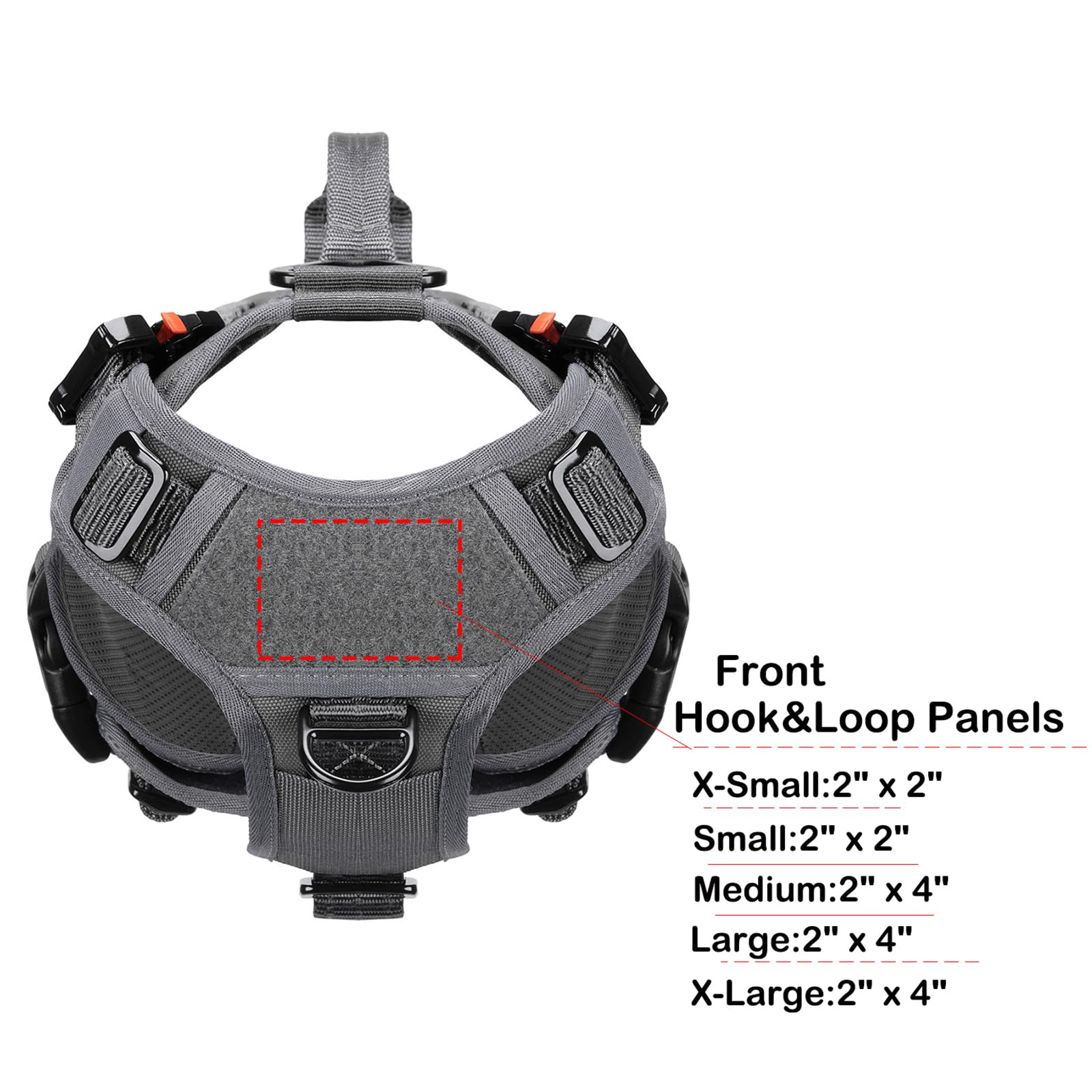 Icefang Tactical Dog Operation Harness With 6X Buckle,Dog Molle Vest With Handle,3/4 Body Coverage,Hook And Loop Panel For Id Pa