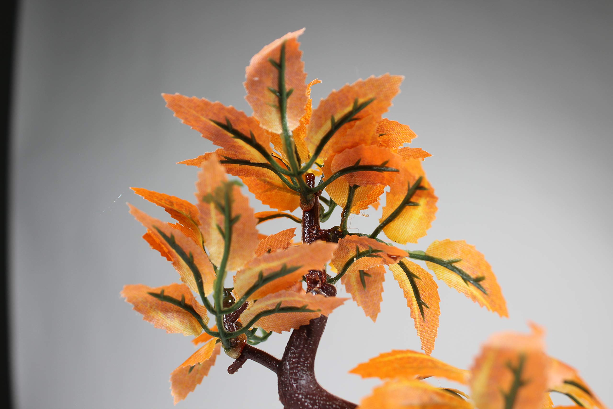 Penn-Plax Deco-Replicas Bonsai Tree Aquarium Decoration – Orange – Safe For Freshwater And Saltwater Fish Tanks – 8” Height