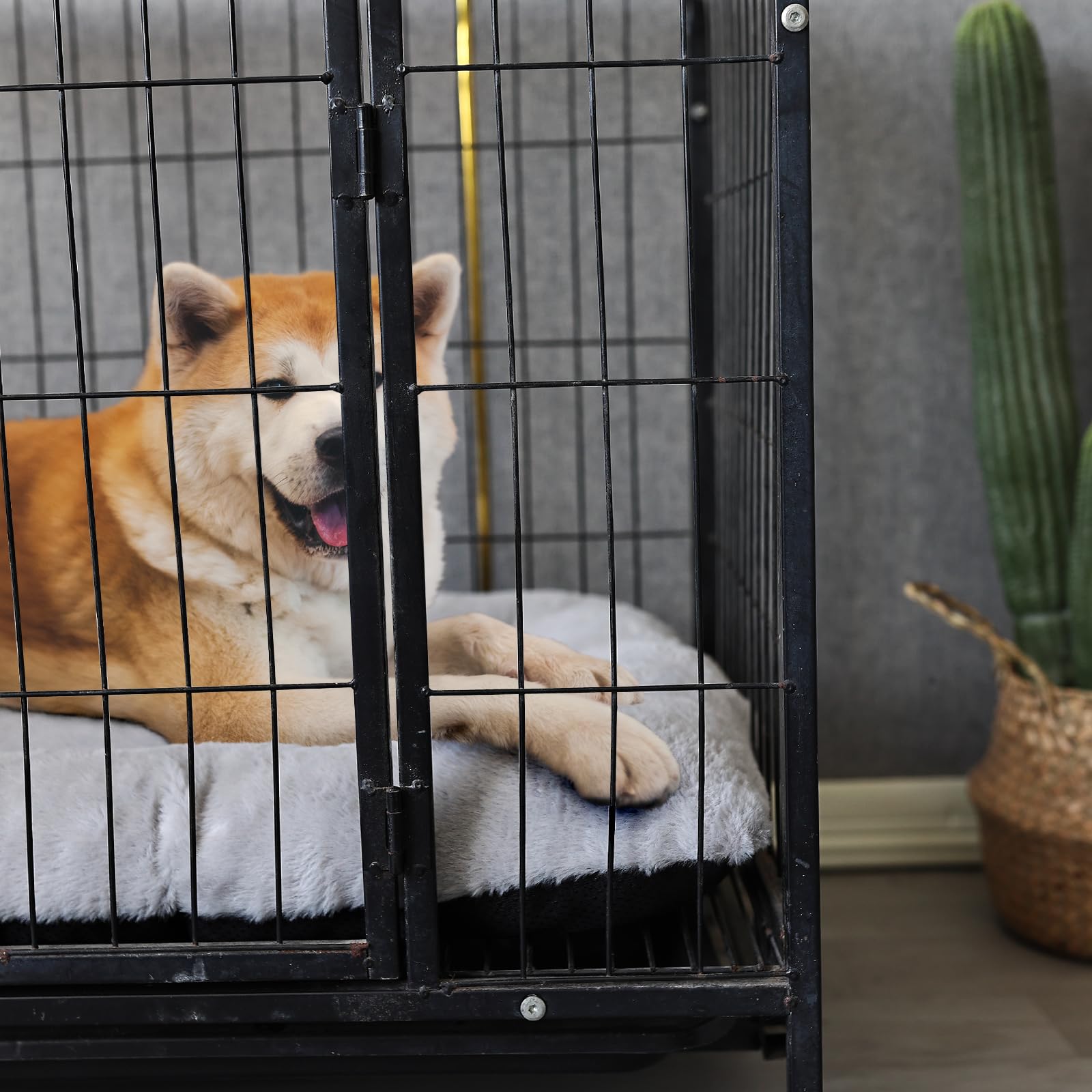 36 Inch Dog Crate Bed Washable,Extra Soft Dog Crate Pad 36 X 24 Fit Kennel Or Cage With Anti-Slip Bottom Fluffy Plush Sleeping M