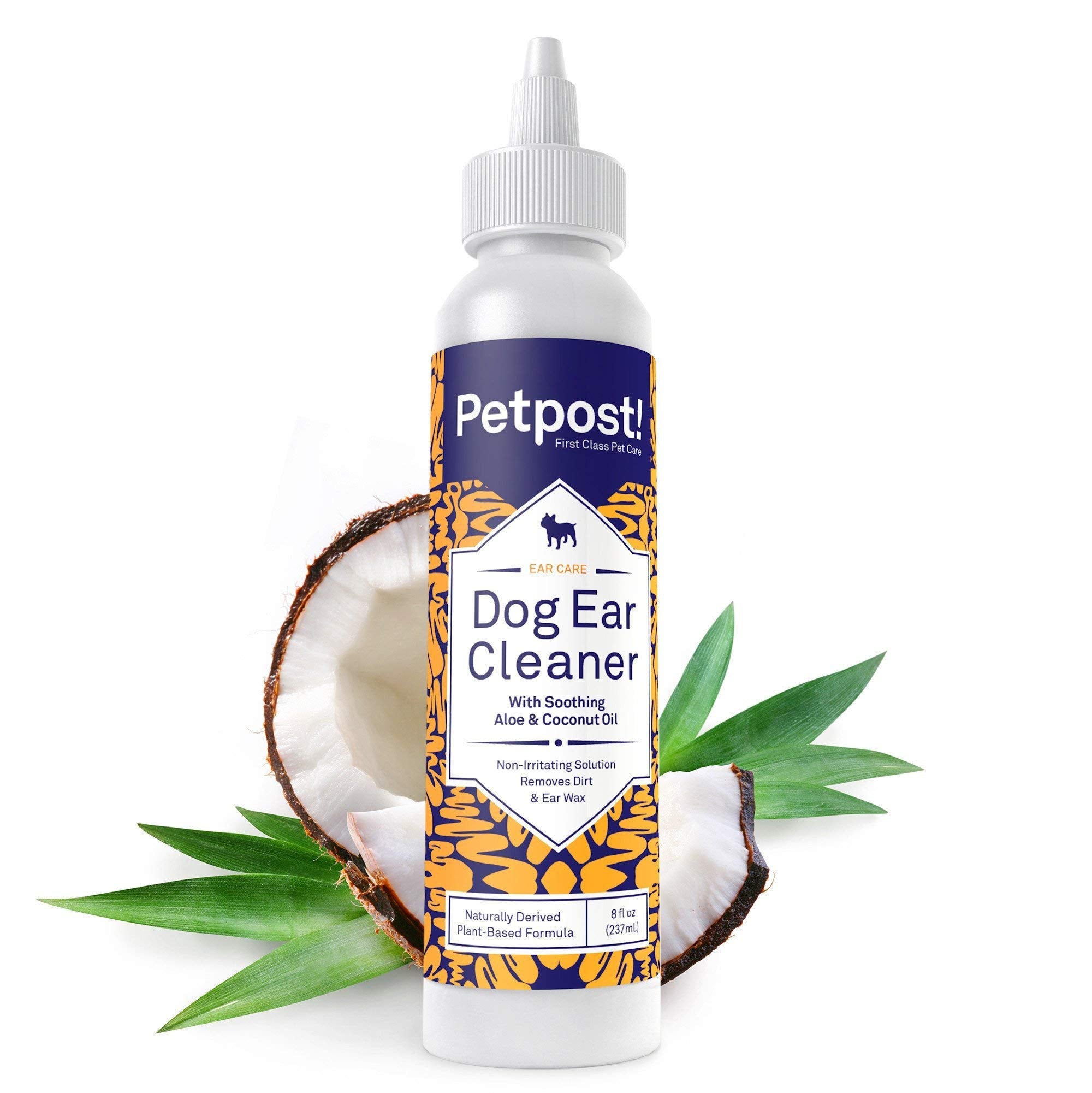 Petpost  Dog Ear Cleaner - Natural Coconut Oil Solution - Best Remedy for Odor - Dog Ear Problems - Chemical & Irritant Free