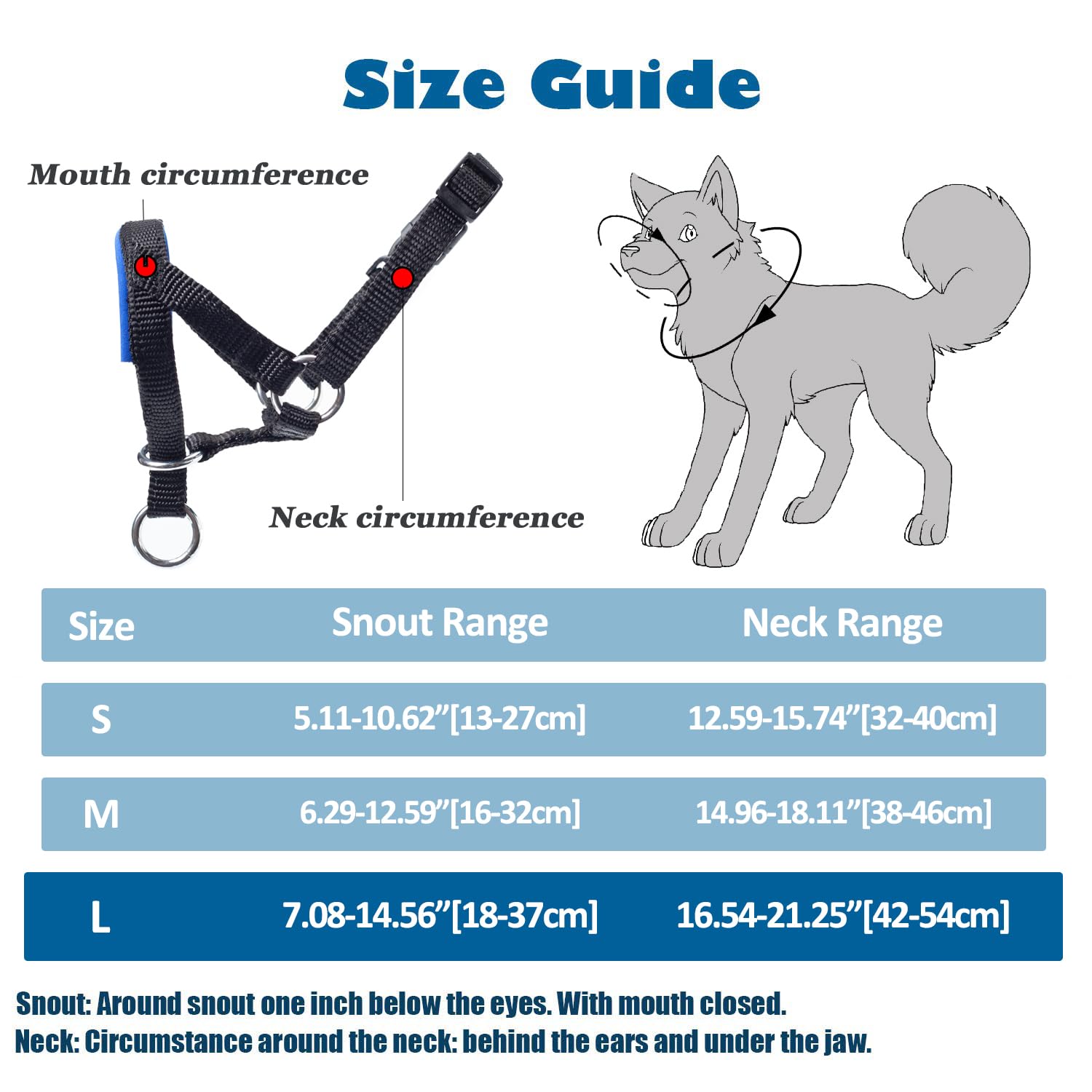 Dog Head Collar, Fabric Padded Head Collar For Dogs To Prevent Pulling, Head Leash For Small Medium Large Dogs Walking(L,Red)