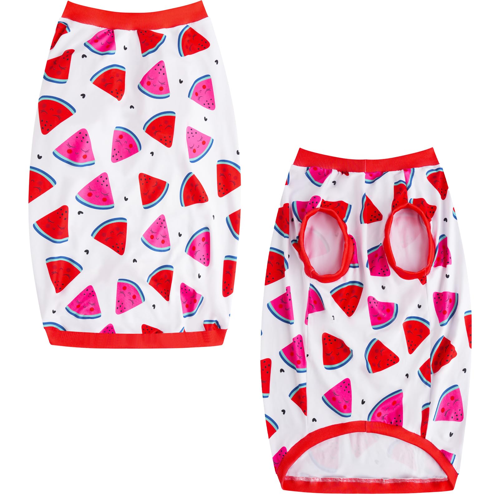 Dog Sleeveless T Shirt Fun Fruit Prints Dog Vest Shirt Soft Stretchy Summer Clothes for Extra Large Dog Boys Girls Shirt (3X-Lar