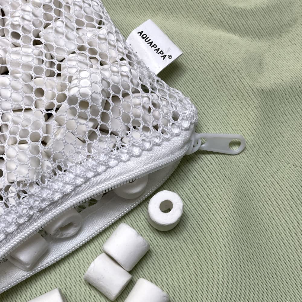 Aquapapa Filter Media Bags 50 1'' Bio Sponge Ball + 1 Lb Ceramic Rings For Aquarium Fish Tank Pond Canister Filter (Ship From Ca