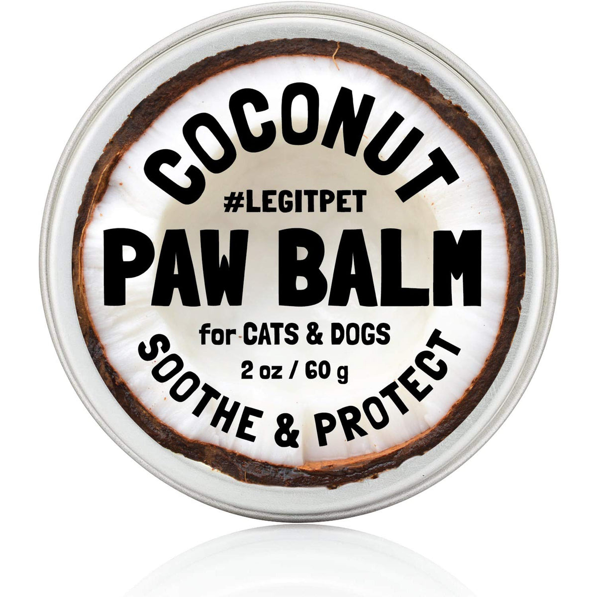 Dog Paw Balm Wax Soother & Moisturizer Cream With Natural Food-Grade Coconut Oil, Organic Shea Butter & Beeswax 2 Oz Safe Invisible Barrier Healing Protector For Cracked Dog Paws, Snout & Elbows