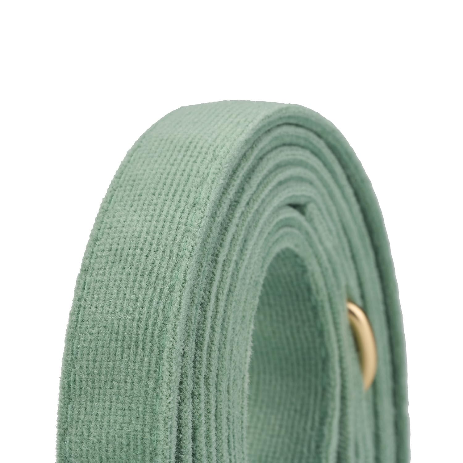 Ewinoom Soft Corduroy Dog Collar and Leash Set, Adjustable Cotton Dog Collars with Metal Buckle and Lead for Medium Dogs,Grass G