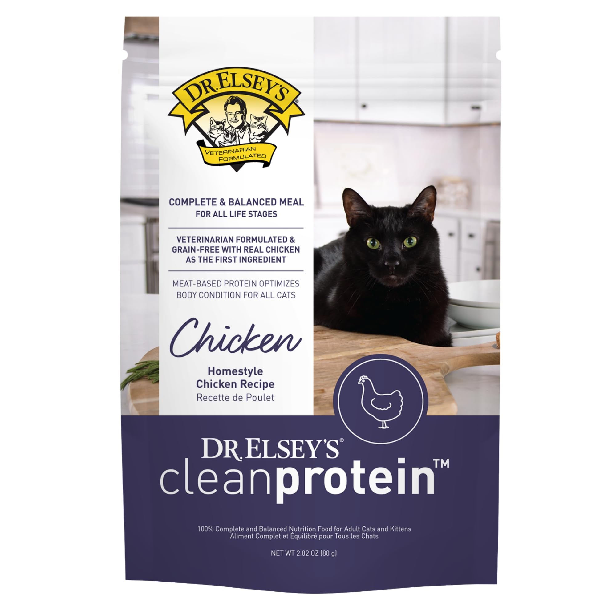 Dr. Elseys Clean Protein Chicken Home Style Recipe All-Meat Pouch (Pack of 12)