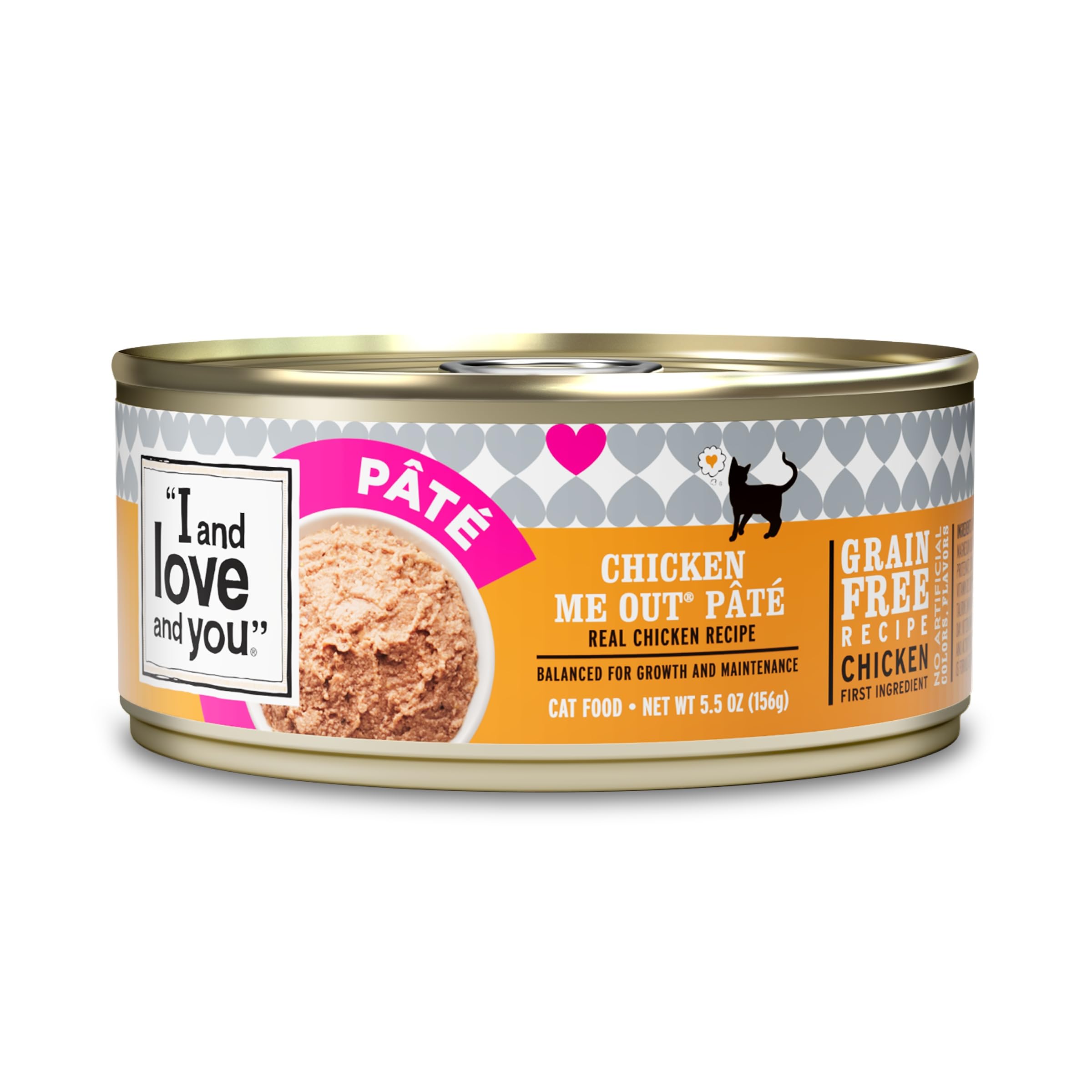 I and love and you Wet Cat Food - Chicken Me Out Pt   - Chicken Recipe, Grain Free, Filler Free, 5.5oz Pack of 12 Cans