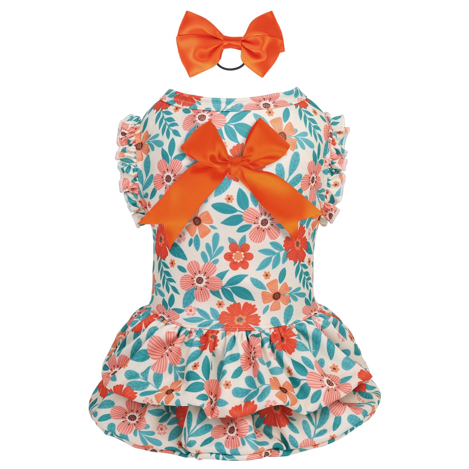 Cutebone Dog Easter Dress Girl Puppy Double Layers Skirt Cat Outfit Pet Clothes For Small Dogs Costume Birthday Gift Dr27Xxs