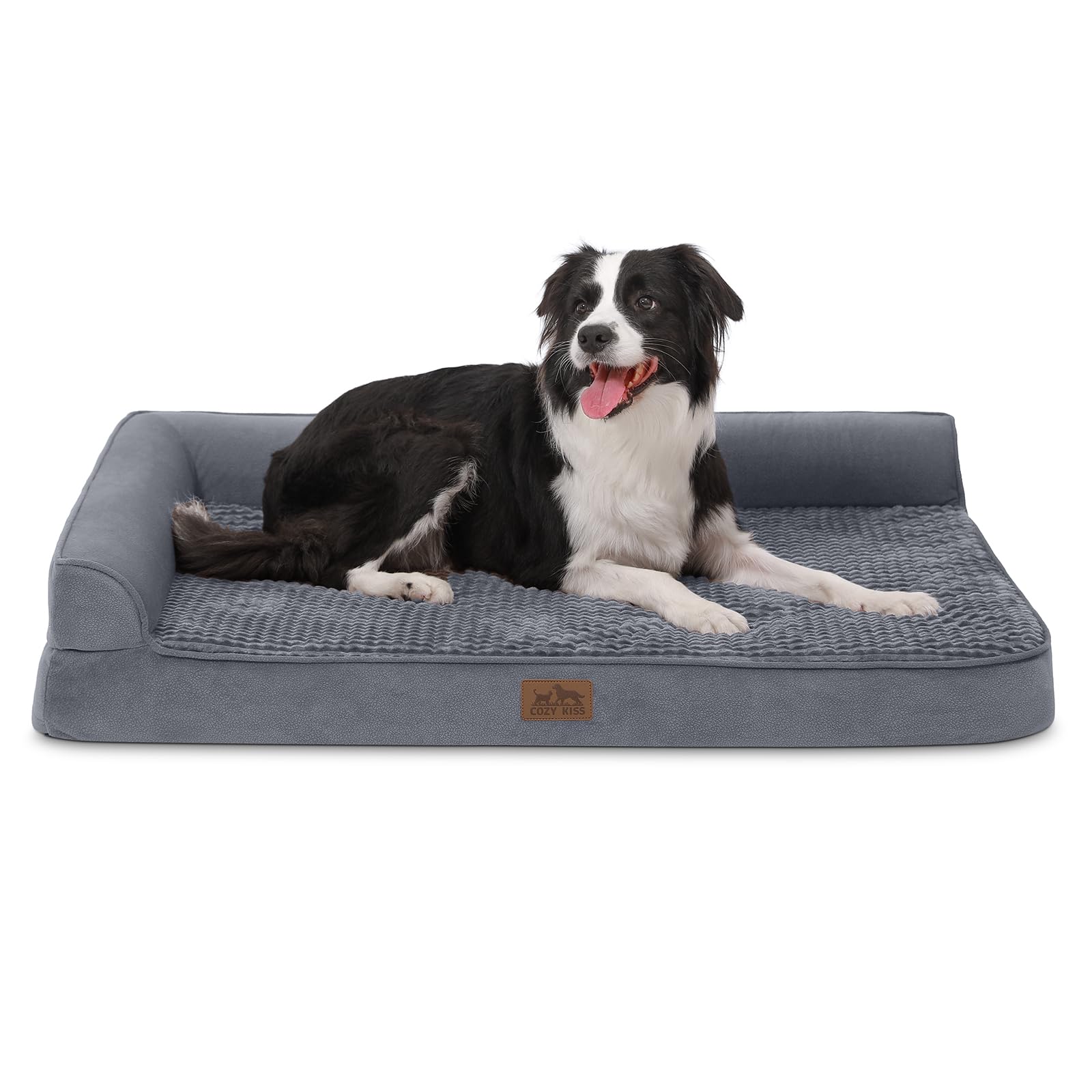Cozy Kiss Orthopedic Dog Bed For Large Dog, Xl Pet Couch For Extra Large Dog, Big Supportive Foam Bolster Sofa With Waterproof L