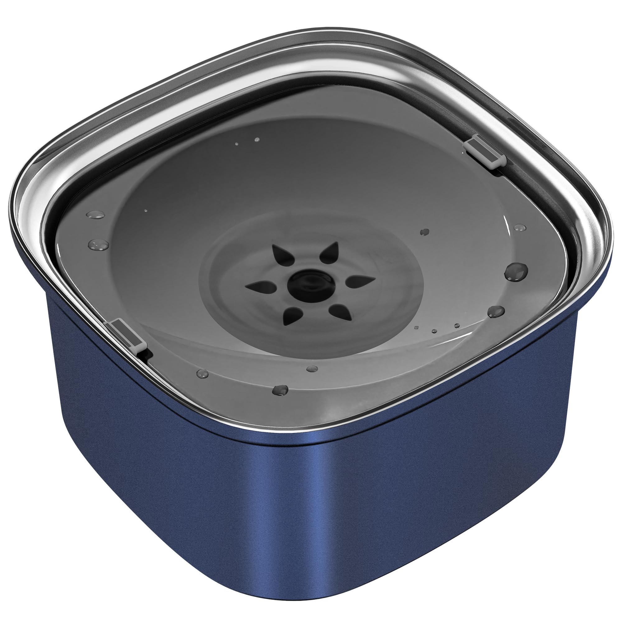 Upsky 3L Stainless Steel Dog Bowl - No Spill, Large Capacity, Slow Water Feeder, Spill Proof Travel Bowl For Dogs, Cats