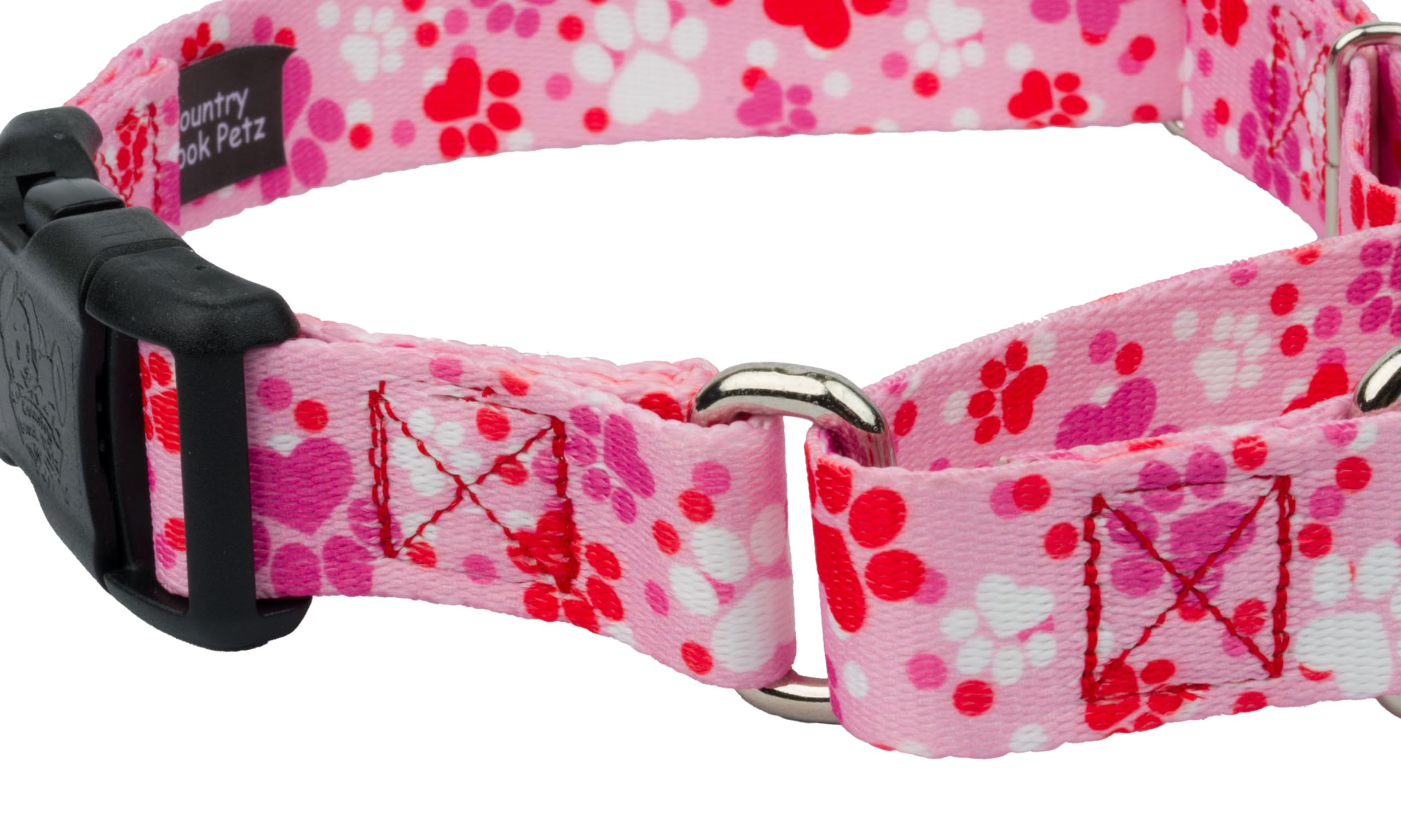 Country Brook Petz - Puppy Love Martingale Dog Collar With Deluxe Buckle - Affection Collection Featuring Designs You'Ll Adore (