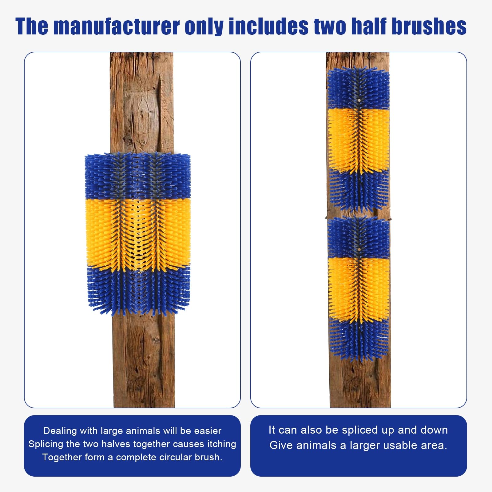 2Pcs Livestock Scratching Brush, Cow, Horse, Goat, Livestock Brushes For Scratching, Horse Brush, Cow Brush, Goat Scratching Pos