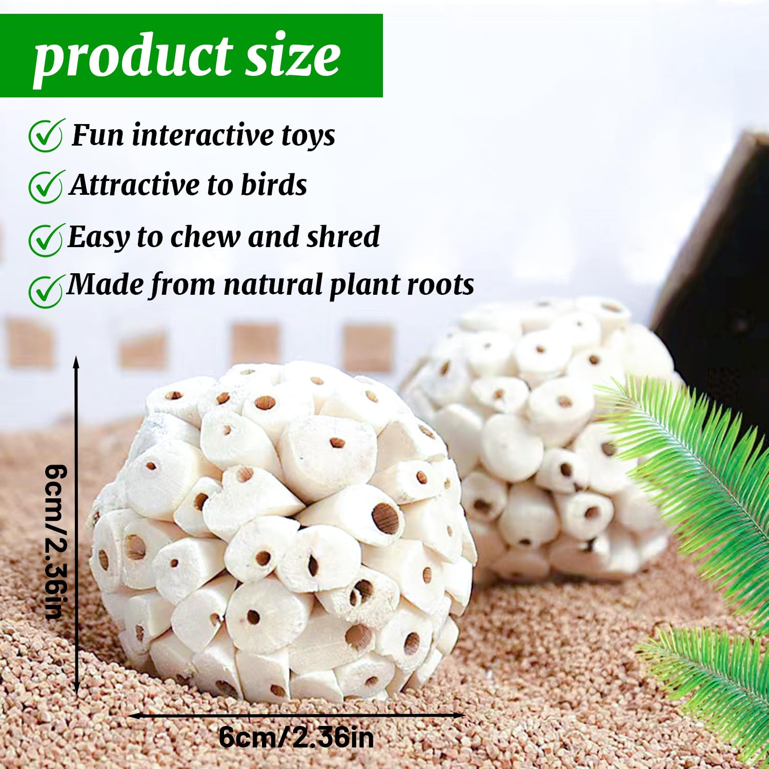 9 Pieces Bird Parrot Chew Toy Sola Balls, Natural Parrot Soft Chew Shredding & Foraging Toy, Bird Foot Balls For Cockatiel Conur