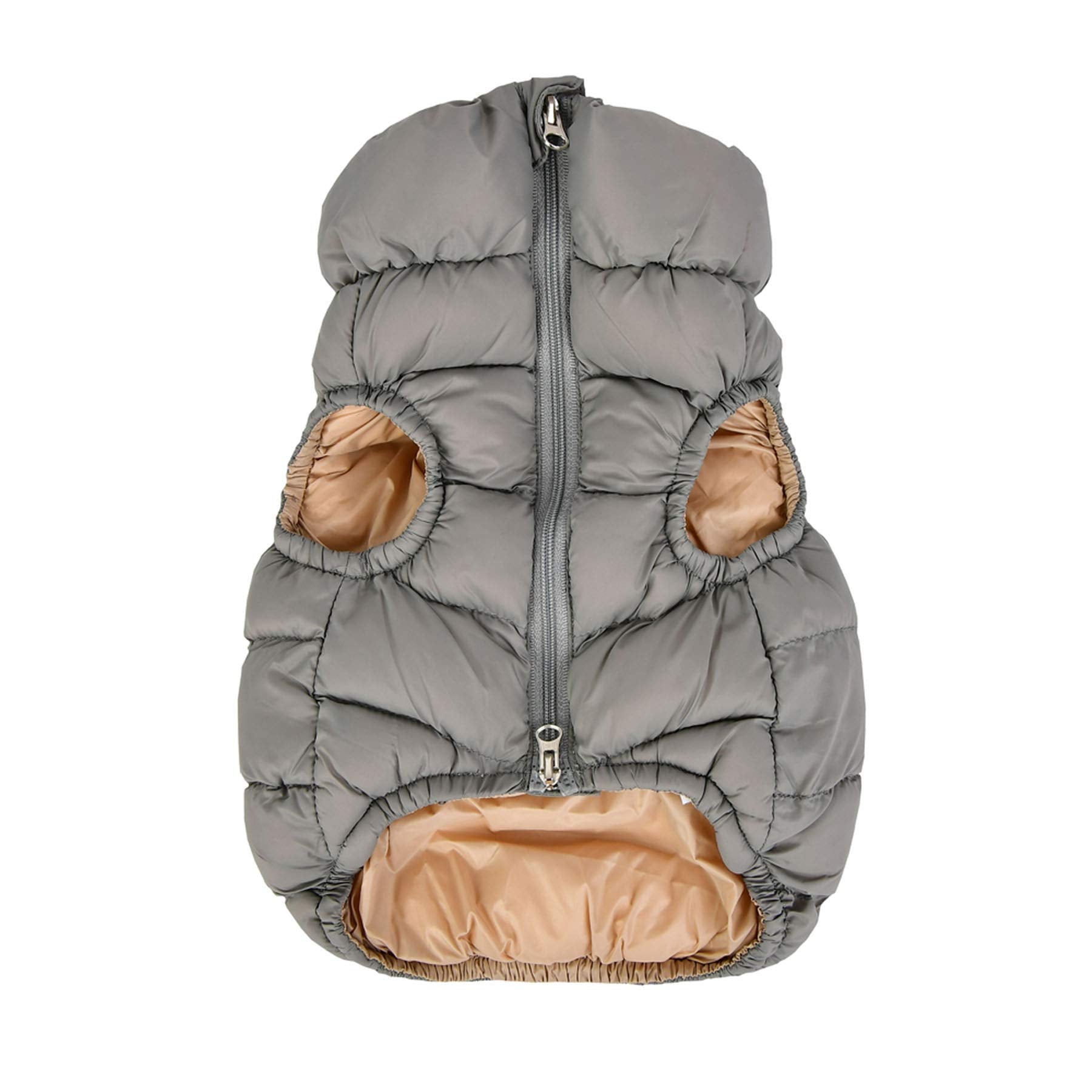 Puppia Winter Ultralight Dog Coat A Waterproof Warmth For Cold Weather Zipper Closure For Small And Medium Dogs, Grey, Medium
