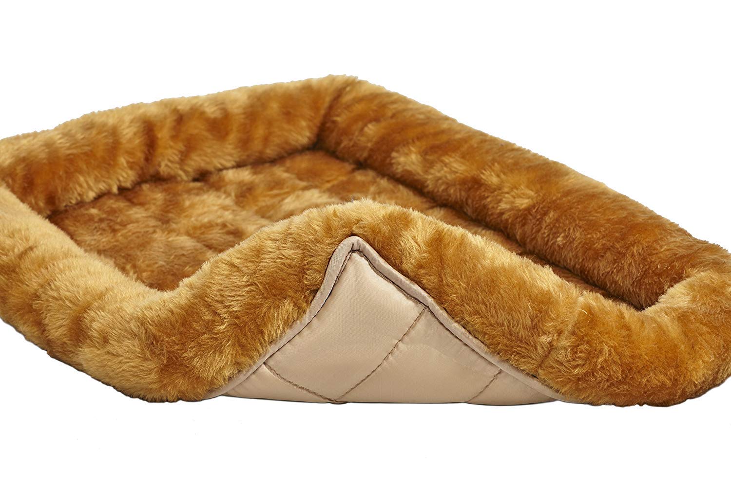 Midwest Homes For Pets Bolster Dog Bed 30L- Inch Cinnamon Dog Bed Or Cat Bed W/ Comfortable Bolster | Ideal For Medium Dog Breeds & Fits A 30-Inch Dog Crate | Easy Maintenance Machine Wash & Dry