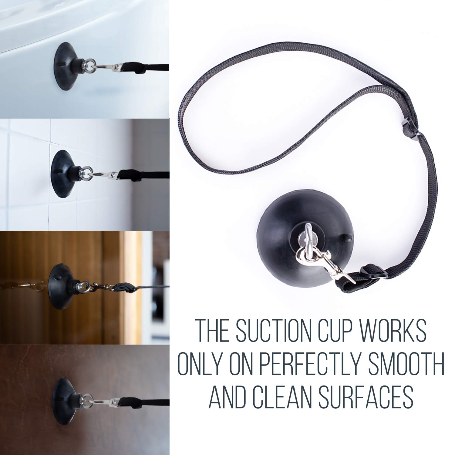 Dog Bathing Tether With Suction Cup For Pet Shower And Grooming