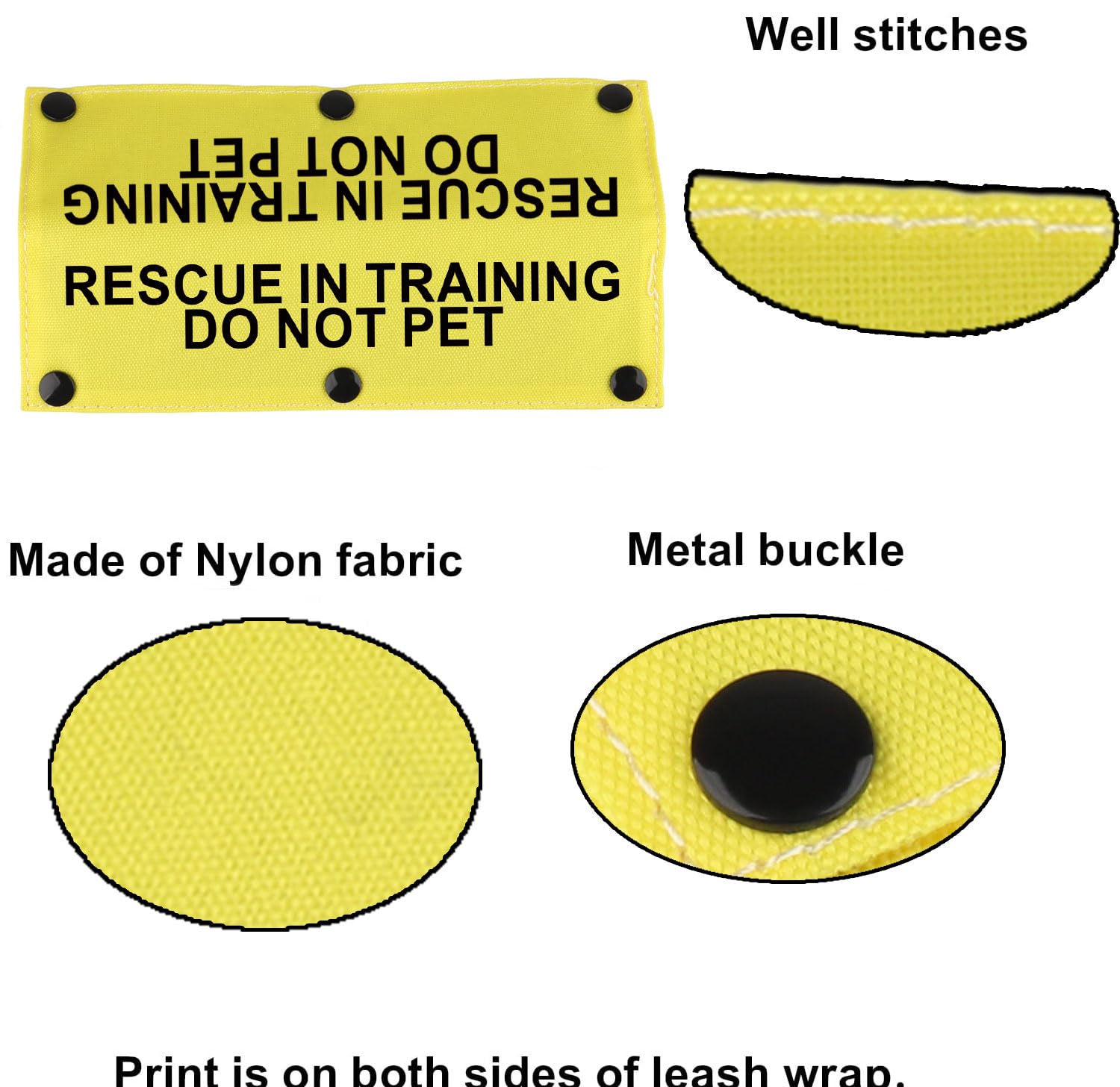 Funny Dog Leash Sleeve Rescue In Training Do Not Pet Dog Leash Wrap Sleeve Pet Birthday Gift (Rescue In Training-Ye Sleeve)