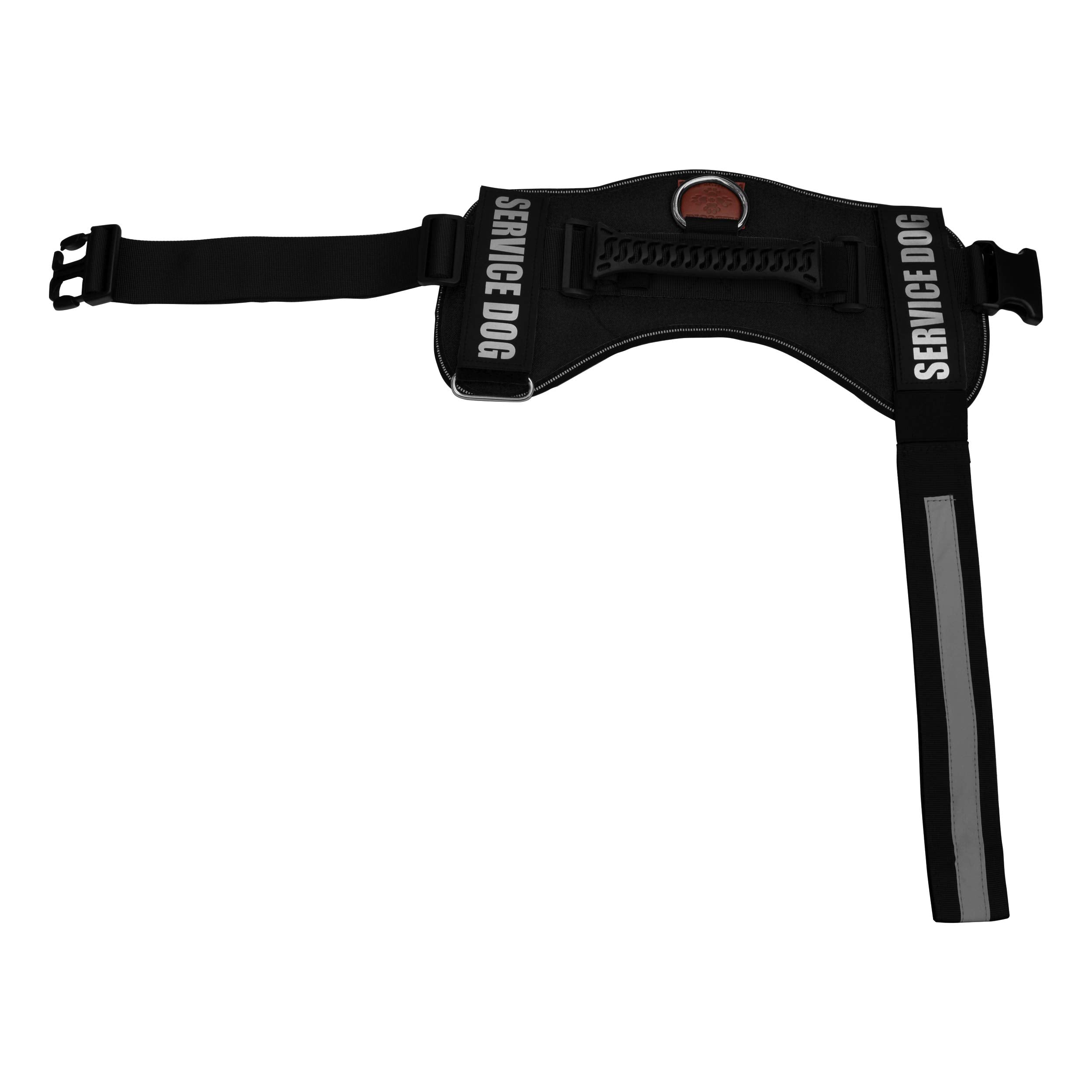 Albcorp Service Dog Vest Harness - Reflective - Woven Polyester And Nylon, Comfy Mesh Padding - Sizes From Xxs To Xl - Service Dog Patches Included. Maroon, Medium