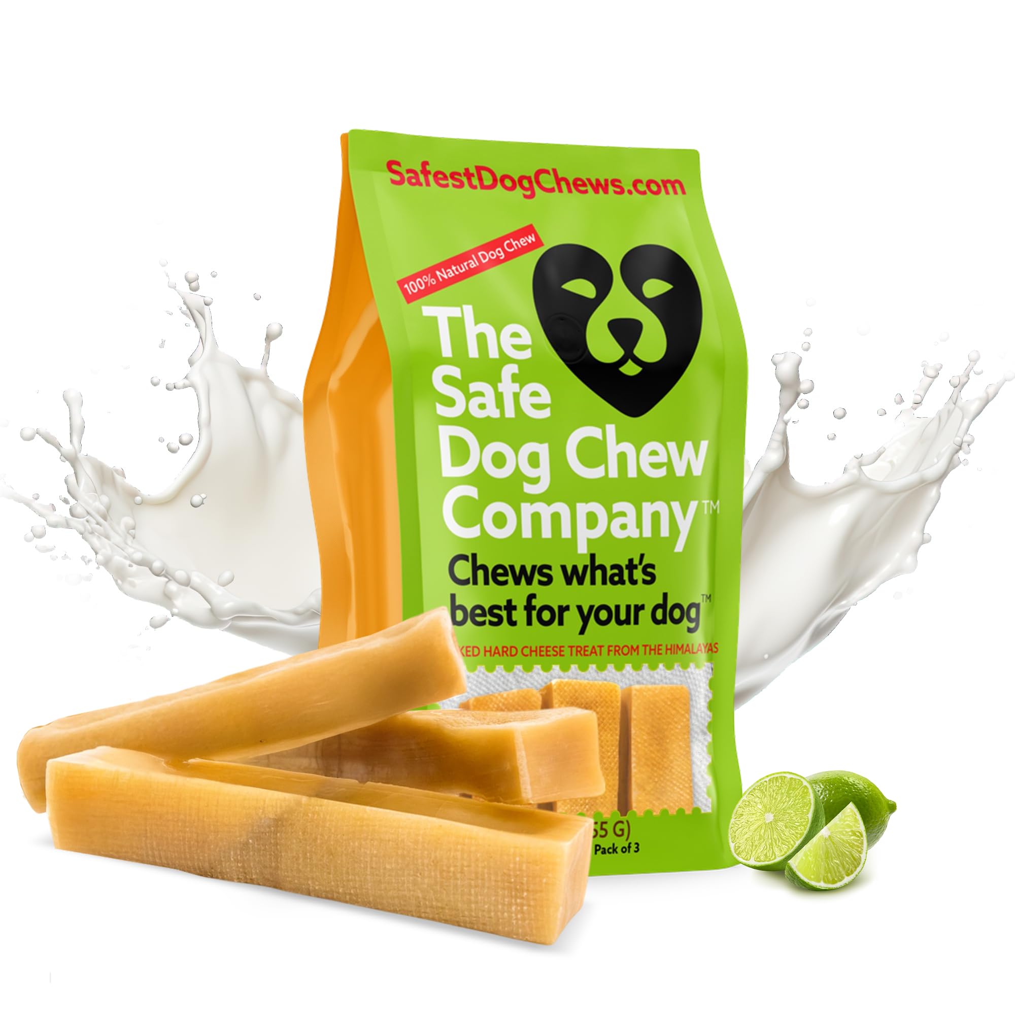 The safest All-Natural Cheese Chews - XLarge (Pack of 3) - NO Chunks, NO preservatives, NO Bad Smell, Great Teeth Cleaner, Super