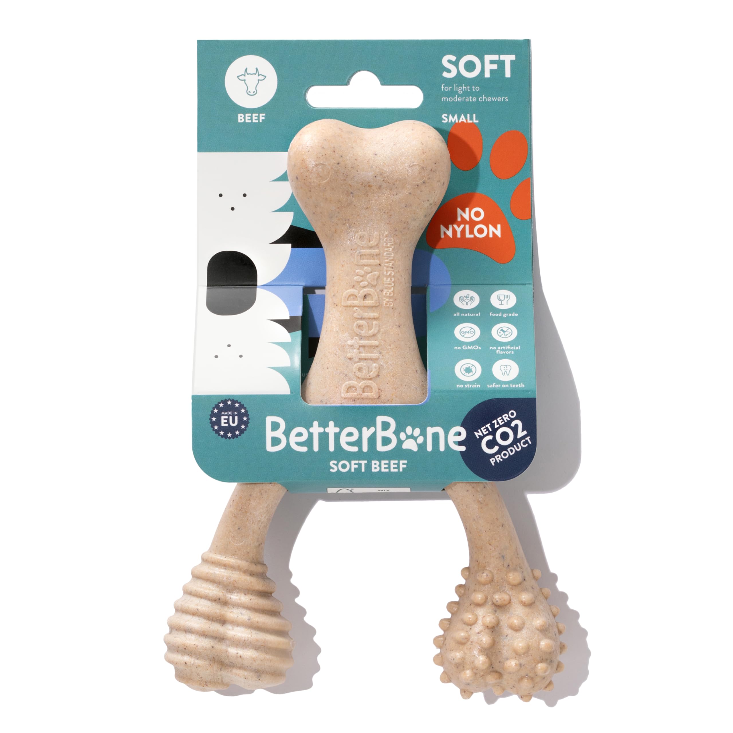 BetterBone - All-Natural, Nylon-Free Dog Chew Toys - Soft Density - Ideal for Light to Moderate Chewers - Non-Toxic, Promotes De