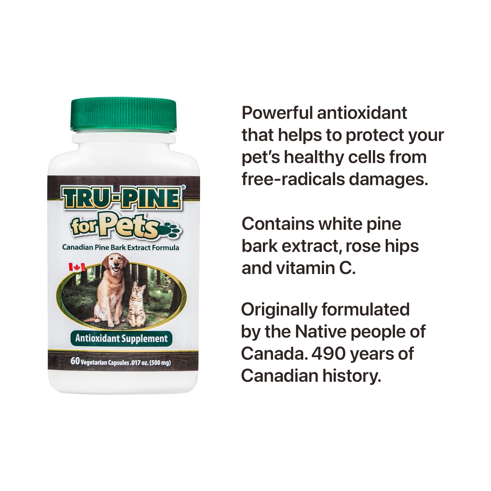 Essiac International Tru-Pine for Pets, 60 Capsules