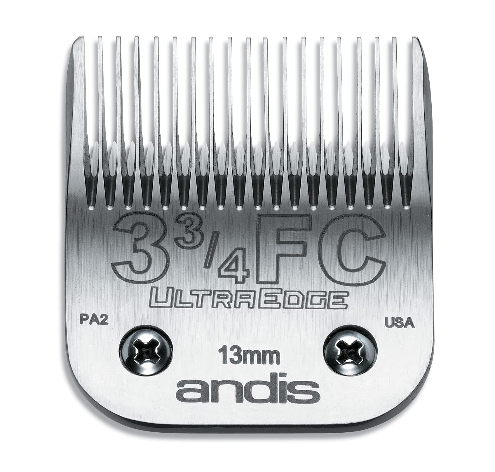 Andis Carbon-Infused Steel Ultraedge Dog Clipper Blade, Size-3-3/4 Fc, 1/2-Inch Cut Length (64135)