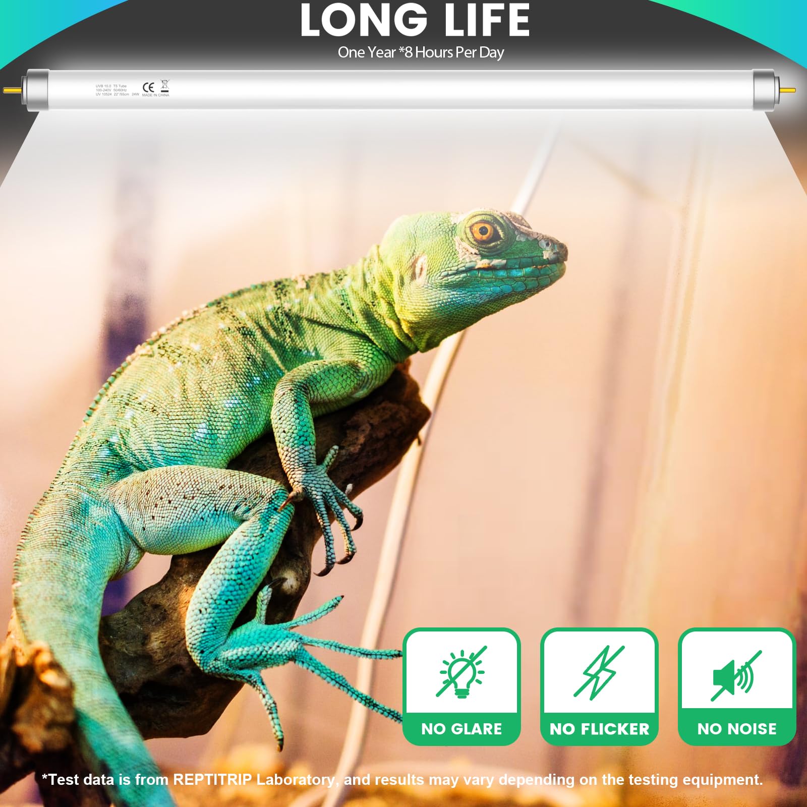 Reptitrip T5 10.0 Uvb Reptile Light With 24W Fixture, Adjustable Brightness, 23-Inch Uvb Light For Reptiles, For Bearded Dragon