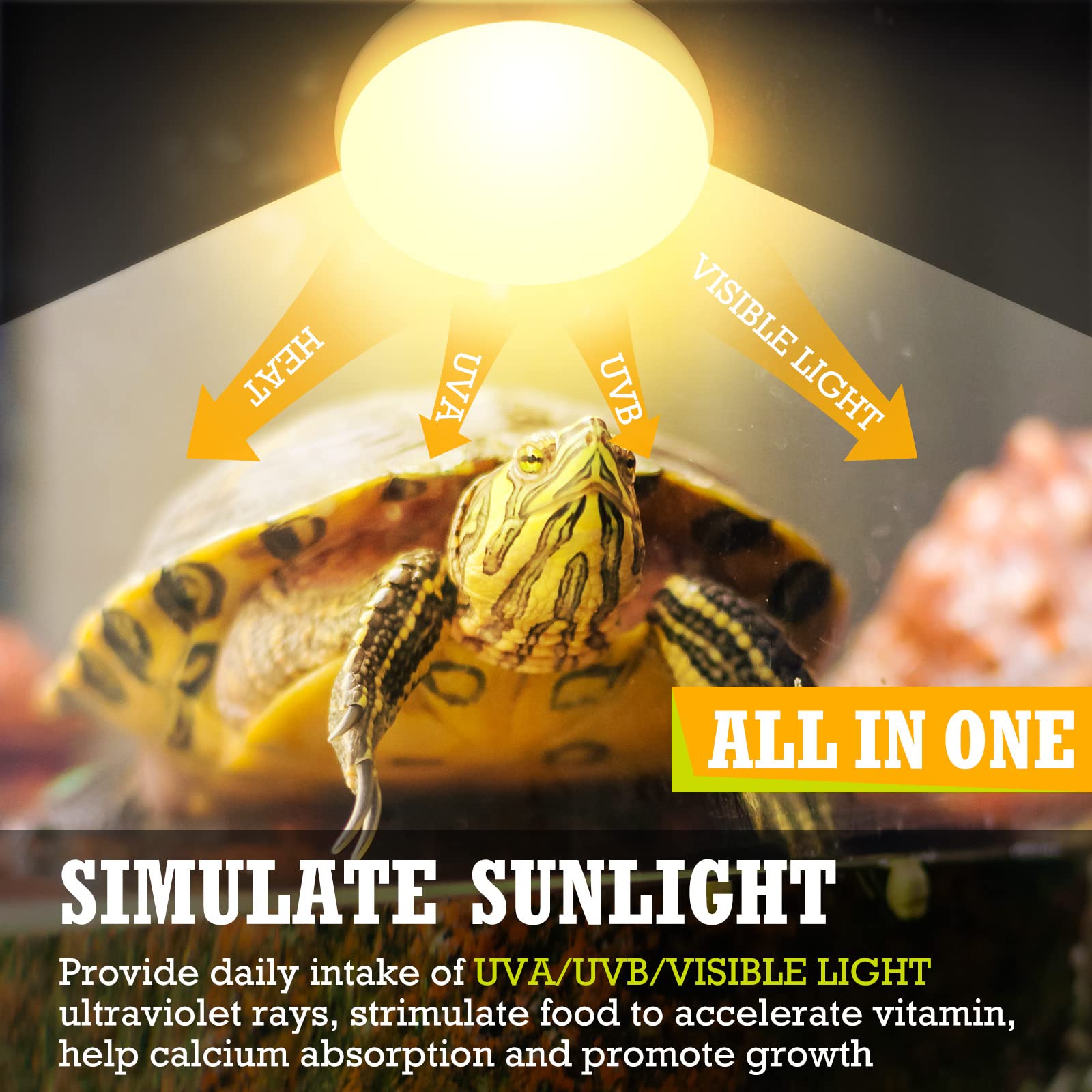 8 Pcs Reptile Heat Lamp Basking Spotlight Bulbs, Basking Heat Lamp Bulbs For Reptiles Uva Reptile Light Fixture Terrarium Heat L