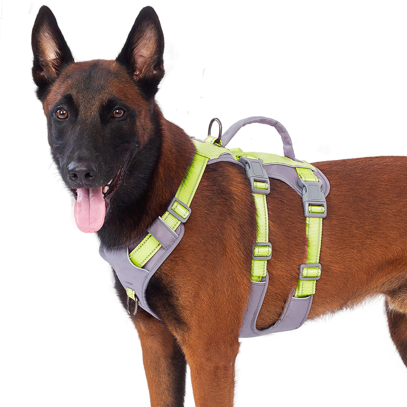 Huntboo Reflective Dog Harness With Handle, Escape Proof, No Slip, Breathable, Lightweight, Adjustable Lift Harness For Small, M