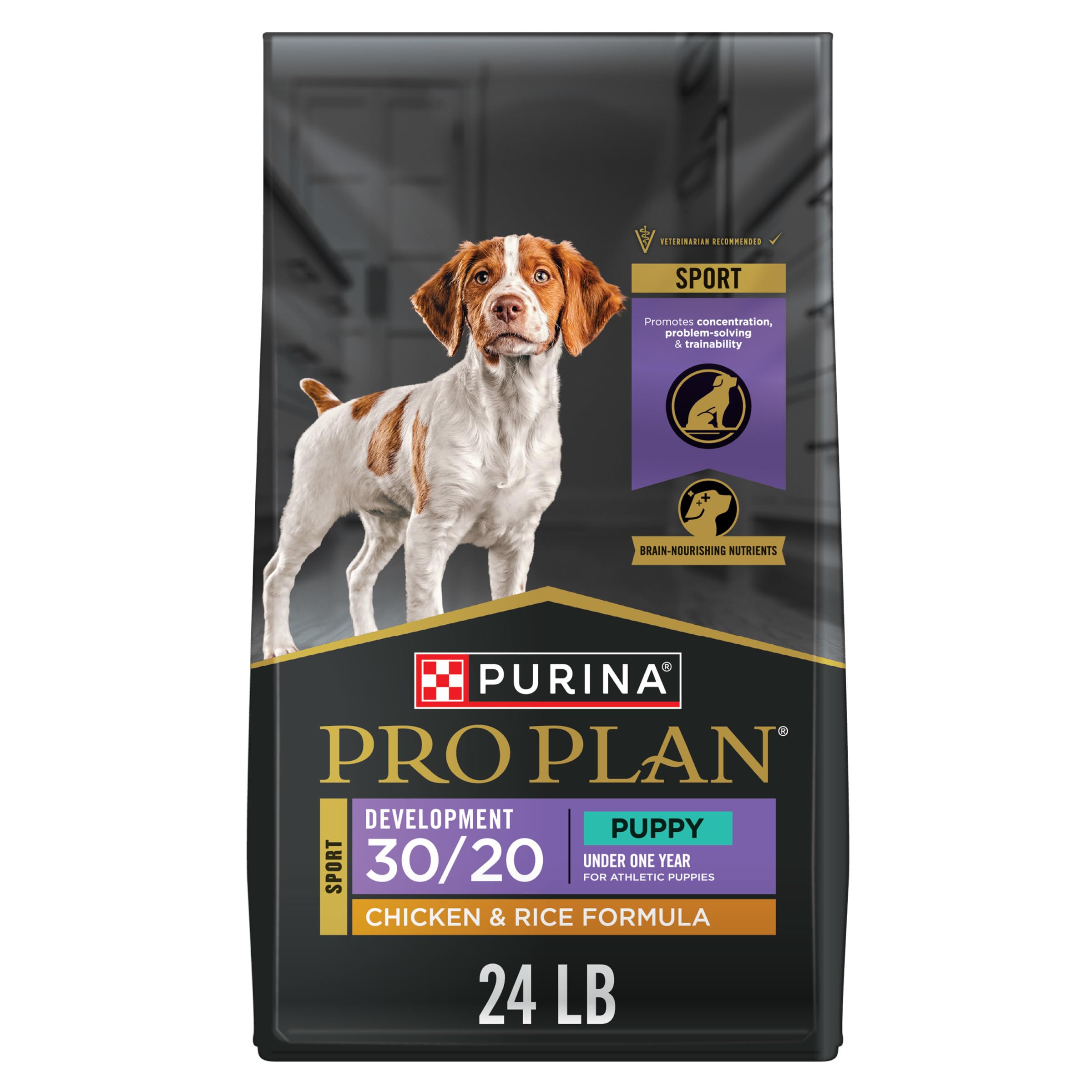 Purina Pro Plan Sport Development 30/20 Chicken and Rice Formula High Protein Dog Food for Puppies - 24 lb. Bag