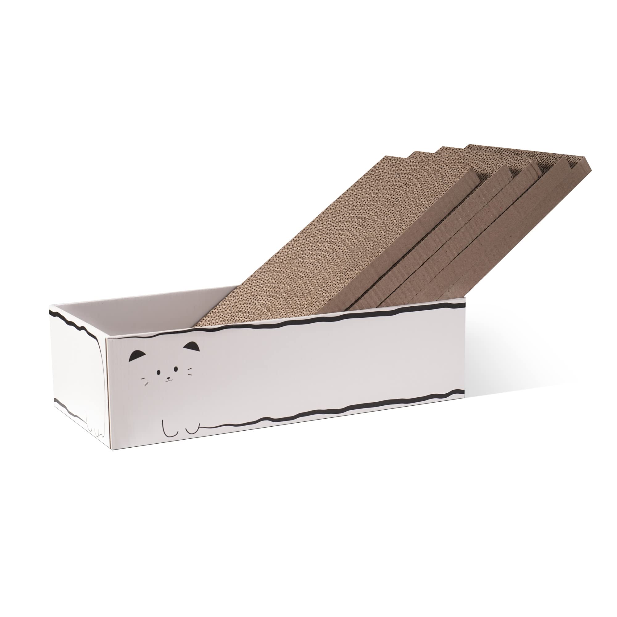 Smartbean Cat Scratcher, 17.3'L X 7.9'W X 4.7'H, Reversible Design For Double Service Life