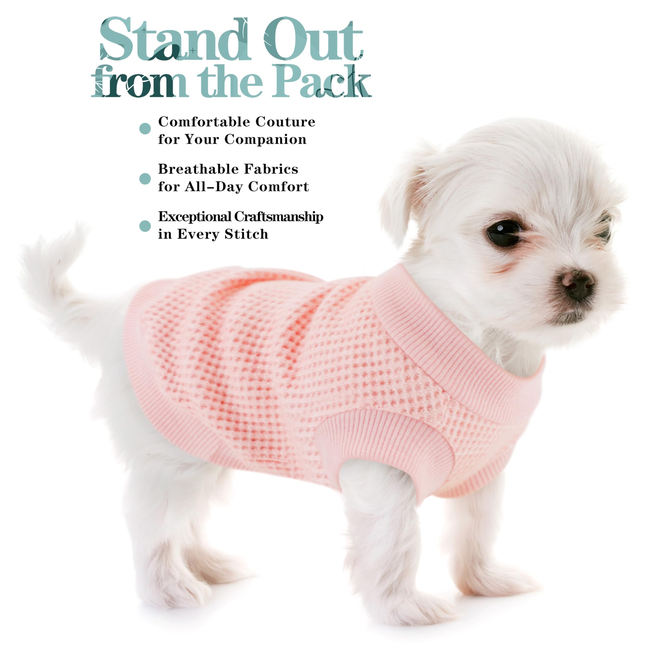 Cozy And Functional Dog Shirts For Small Puppies: Stretchable Pink Attire With Easy-On Design, Ideal For Chihuahuas And Yorkies