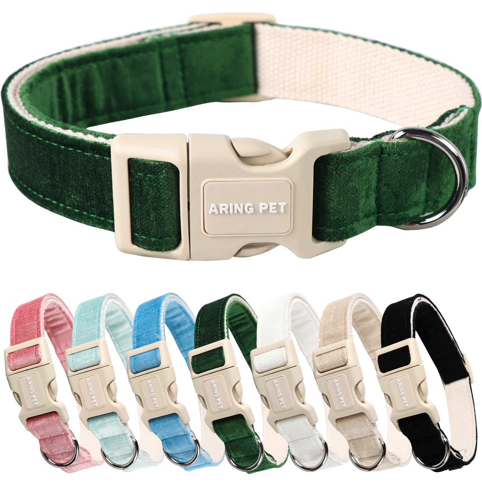 Aring Pet Dog Collar-Cute Cotton Puppy Collar For Small Dogs, Adjustable Lightweight Pet Collars With Quick Release Buckle For Small Medium Large Dog
