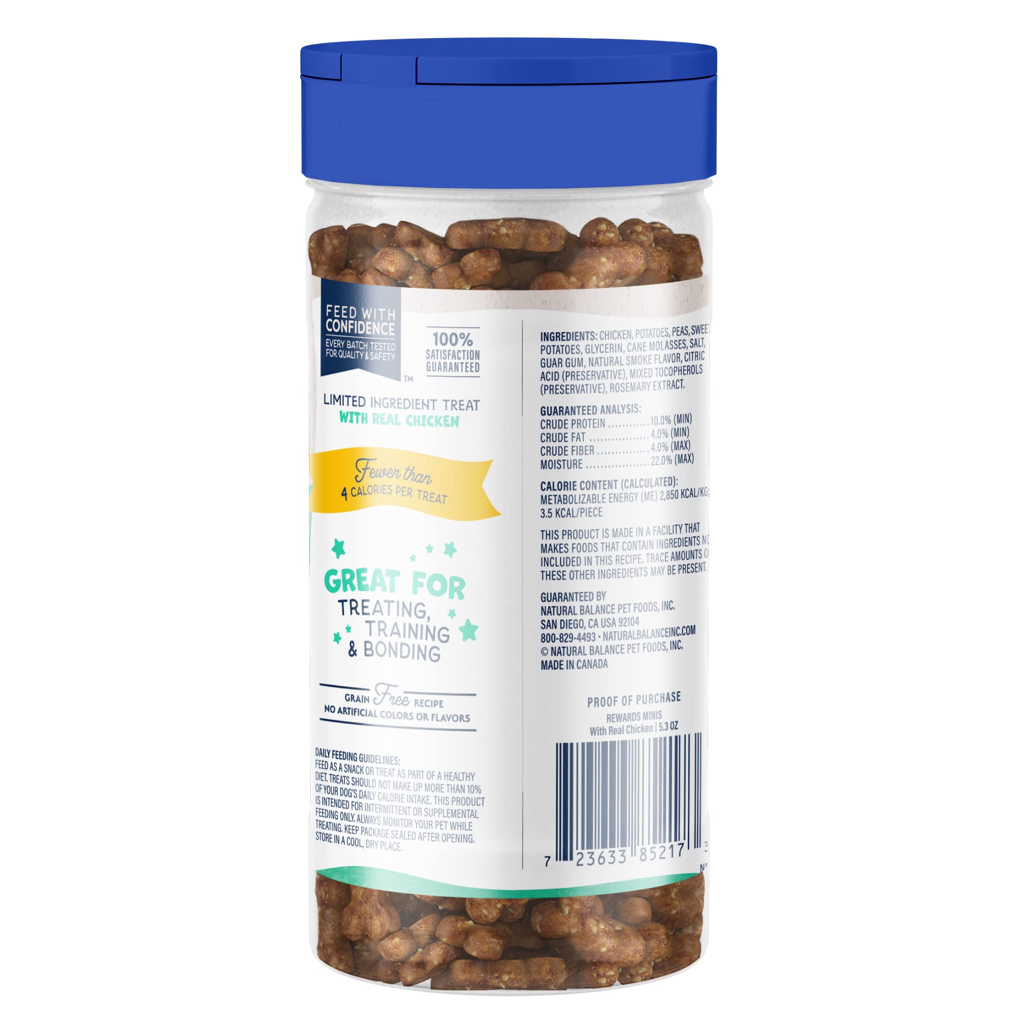 Natural Balance Limited Ingredient Diets Mini Rewards Soft and Chewy Dog Treats (Chicken, 3 Pack / 5.3-Ounces Each)