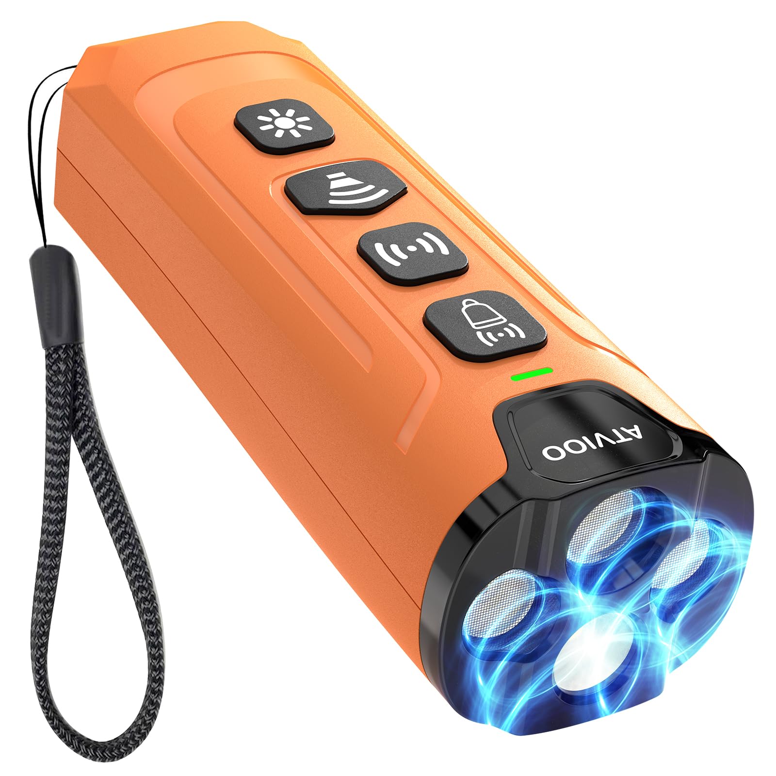 Atvioo Dog Bark Deterrent Device - Ultrasonic Anti-Barking Devices With 3X Sonic Emitters, Up To 50Ft Long Range & Rechargeable 