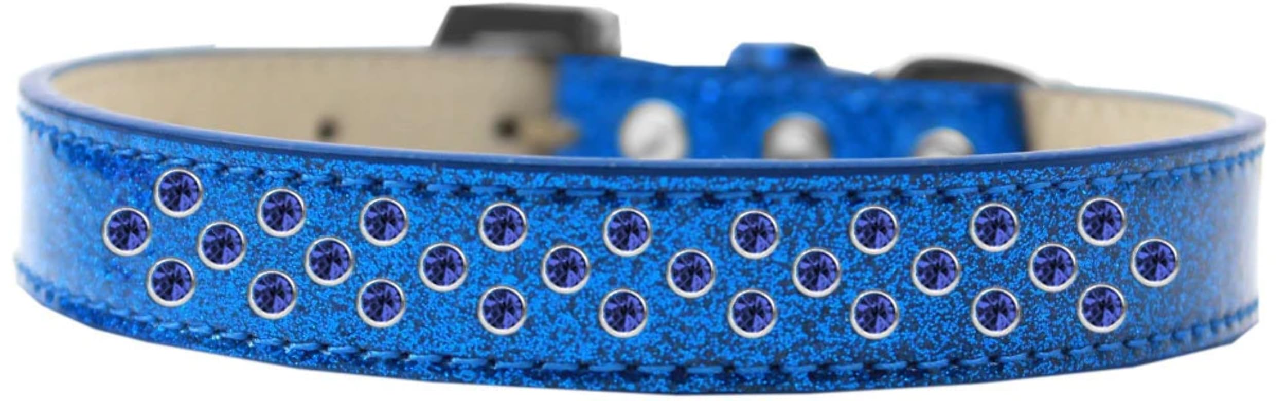 Dog, Puppy & Pet Ice Cream Collar, Blue Crystal Rimsets Sprinkles Blue 12
