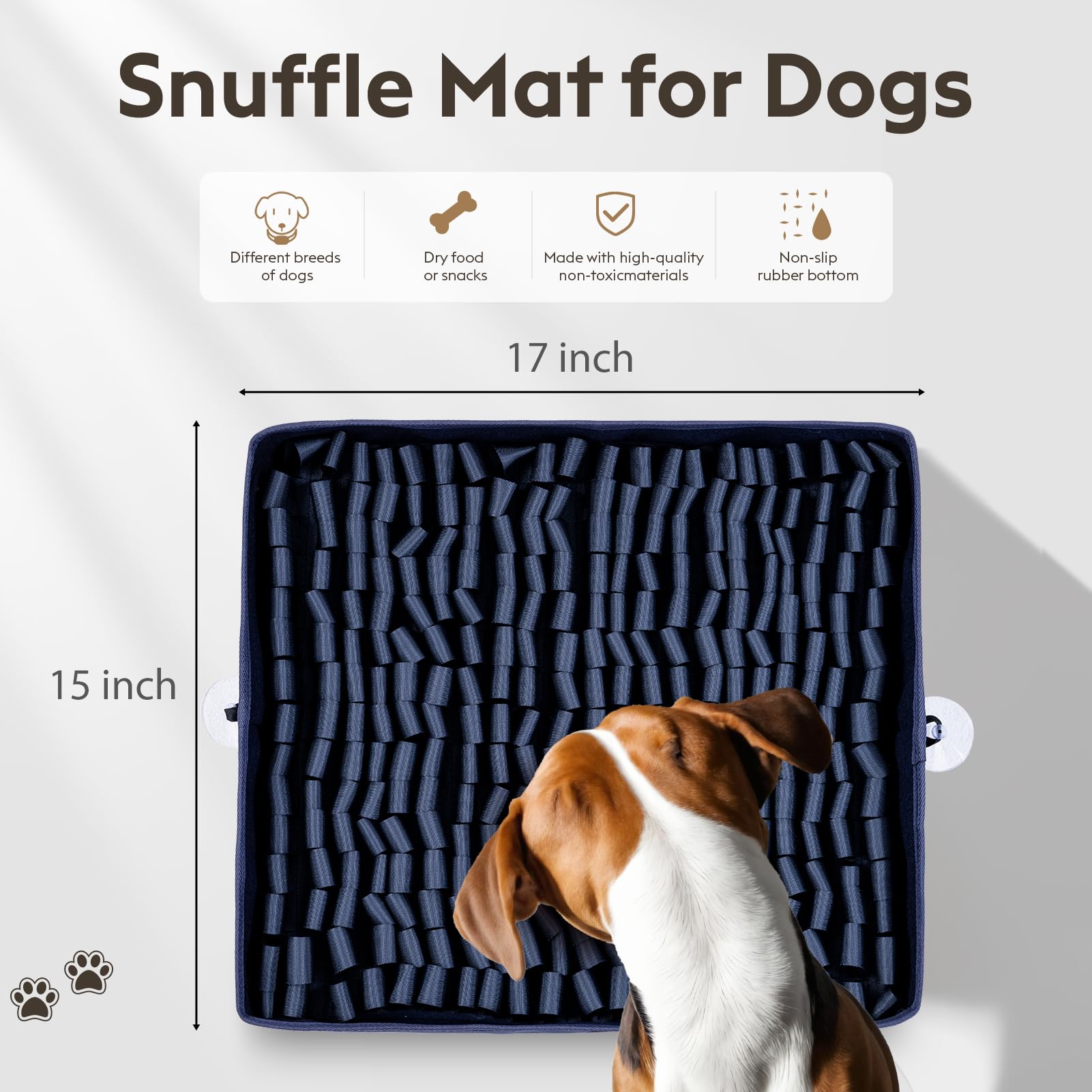 FunFurry Snuffle Mat for Dogs, Dog Puzzle Mat, Interactive Dog Toys for Enrichment,Sniff Mats with Non-Slip Backing,Suitable for