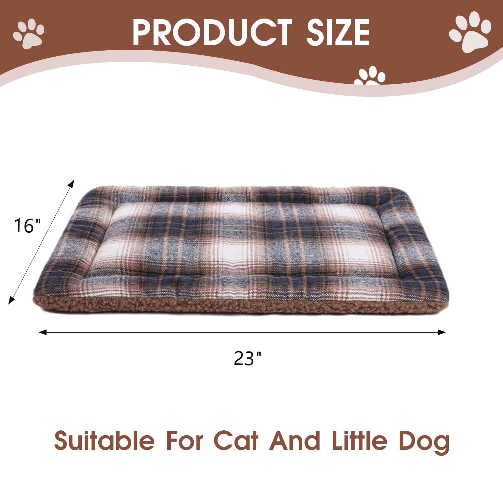 Petseek Cat Bed Mat Two-Sided Used, 23''X 16'' Soft Thermal Dog Pad, For Indoor Outdoor Pets, Washable Suitable For Large Pet Ca