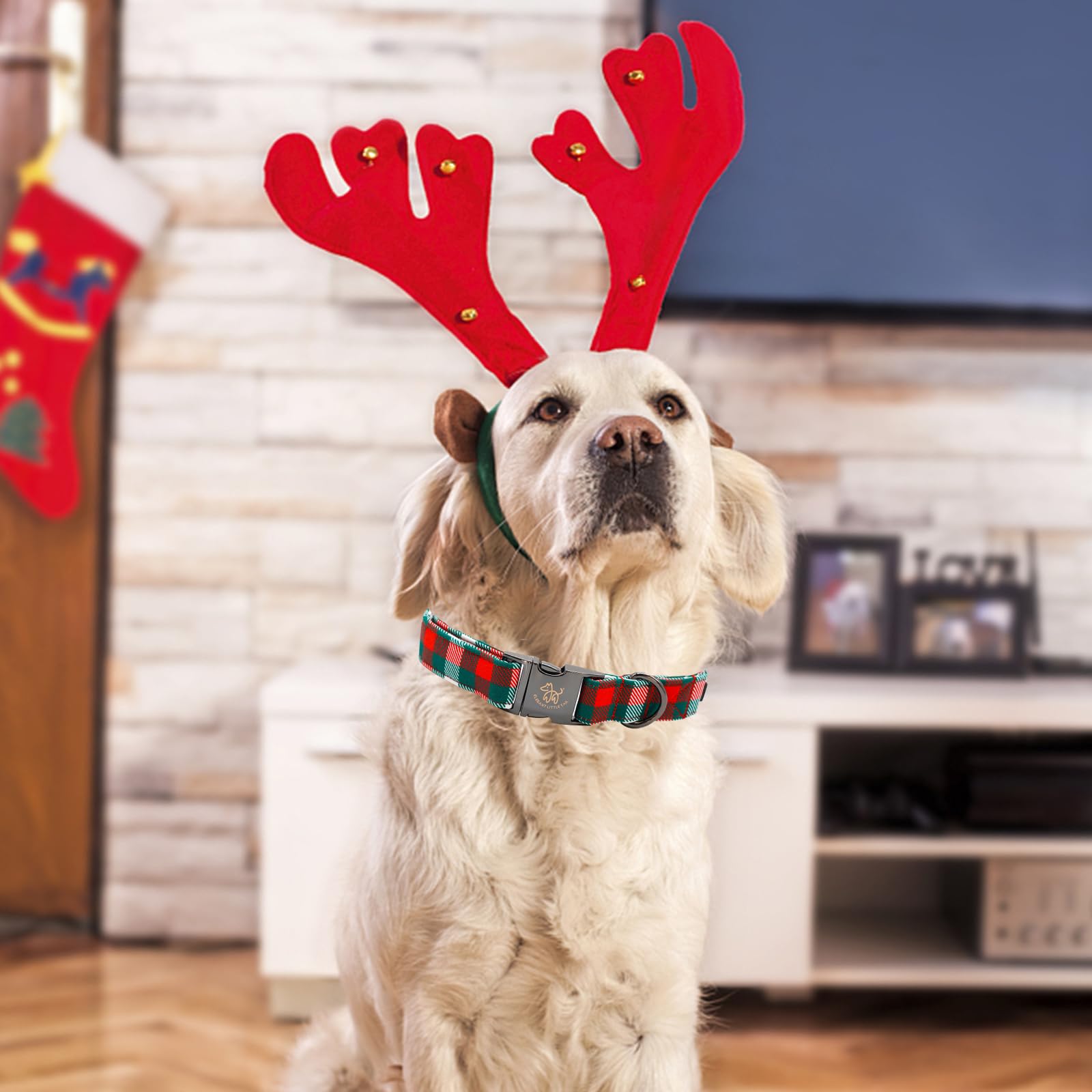 Elegant Little Tail Dog Collar, Christmas Gingerbread Man Print Pink Pet Collar Cute Dog Collars Male Or Female Pet Gift Adjusta