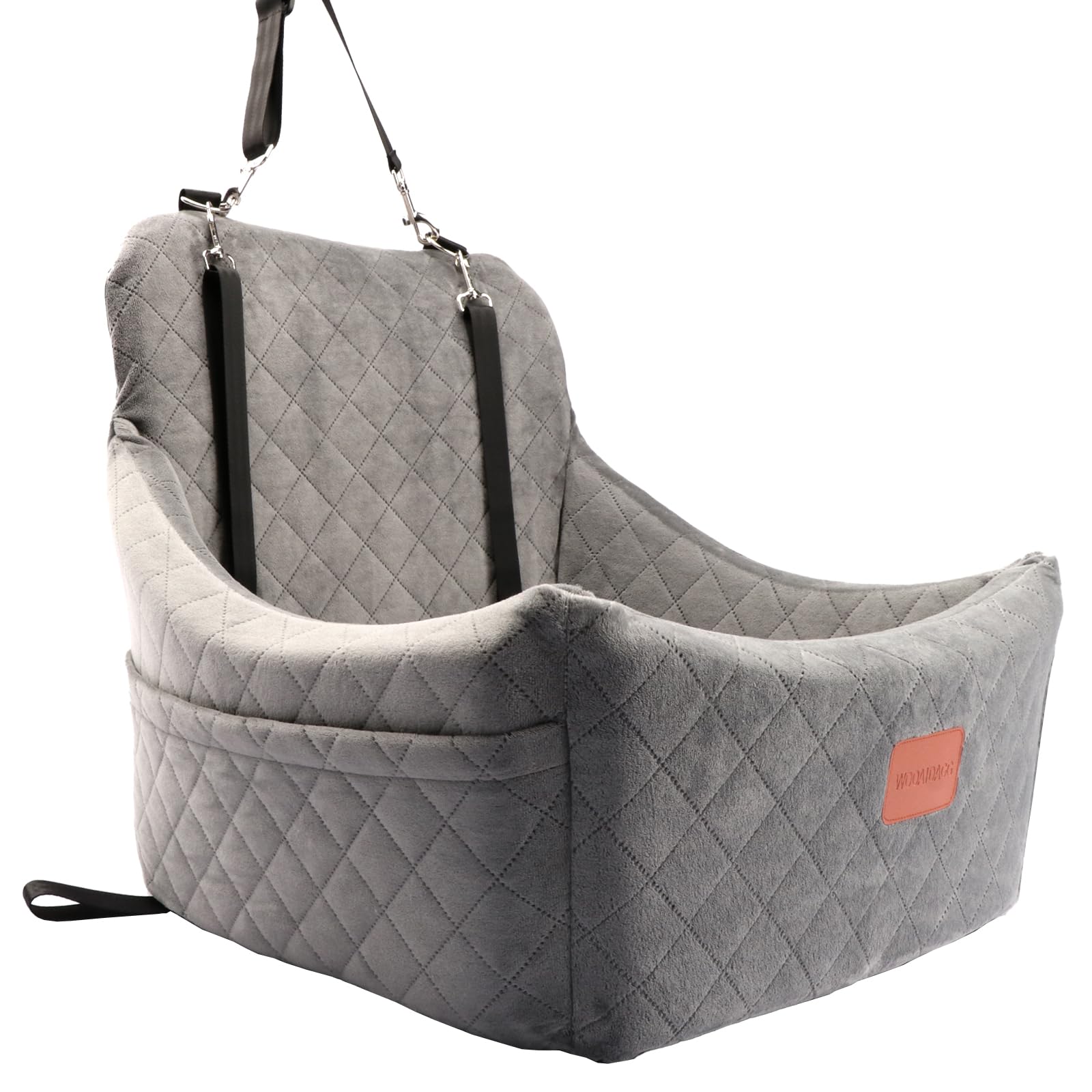WOOAIDAGG Dog Car Seat for Medium Sized Dog,Pet Travel Car Bed with Seat Belt Channle,Fully Detachable and Washable Car Dog Seat