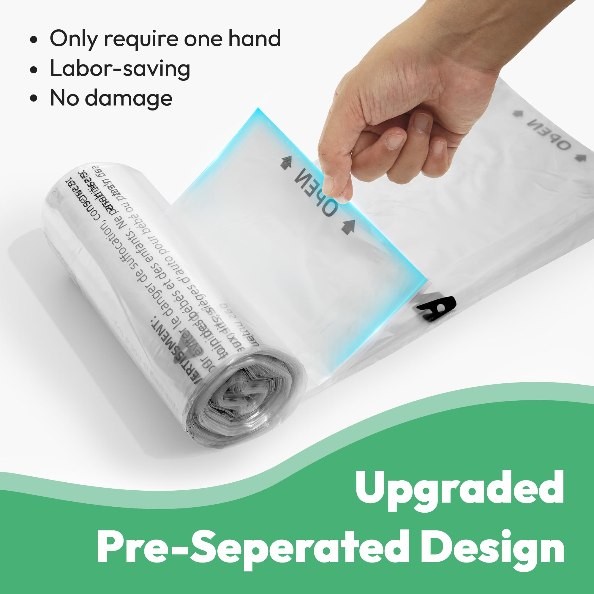 Amogogopet Waste Bags, Compatible With Litter Robot 4 & 3, 150 Pack Liners For Self Cleaning Litter Box, 9-11 Gallon Capacity, P