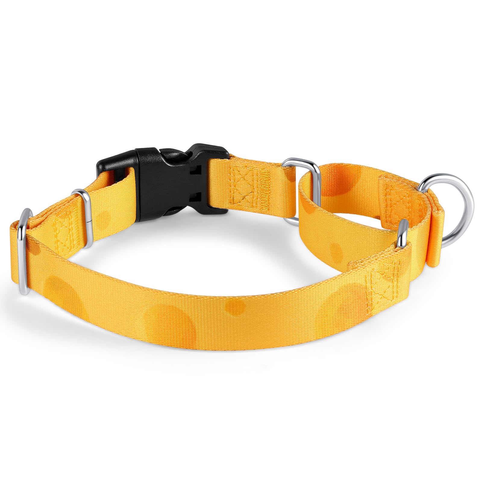 Hyhug Pets Adjustable Martingale Dog Collar With Quick Release Buckle, Colorfast, Heavy Duty, Anti-Escape, Training No Slip Pupp